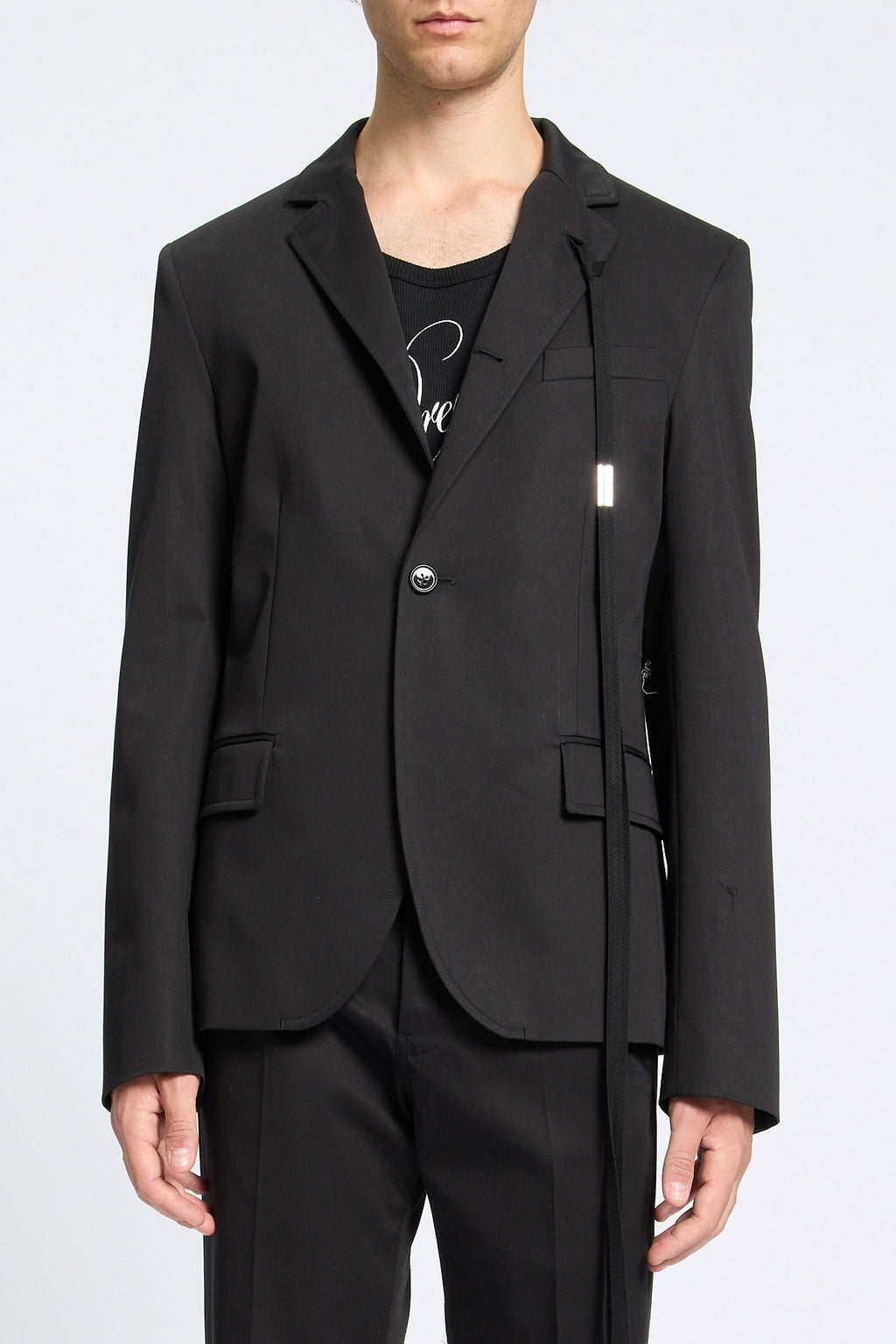 LUCIUS SLIM FIT DECONSTRUCTED JACKET BLACK