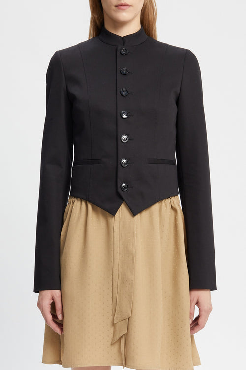 BAB STAND COLLAR BLOUSON BLACK