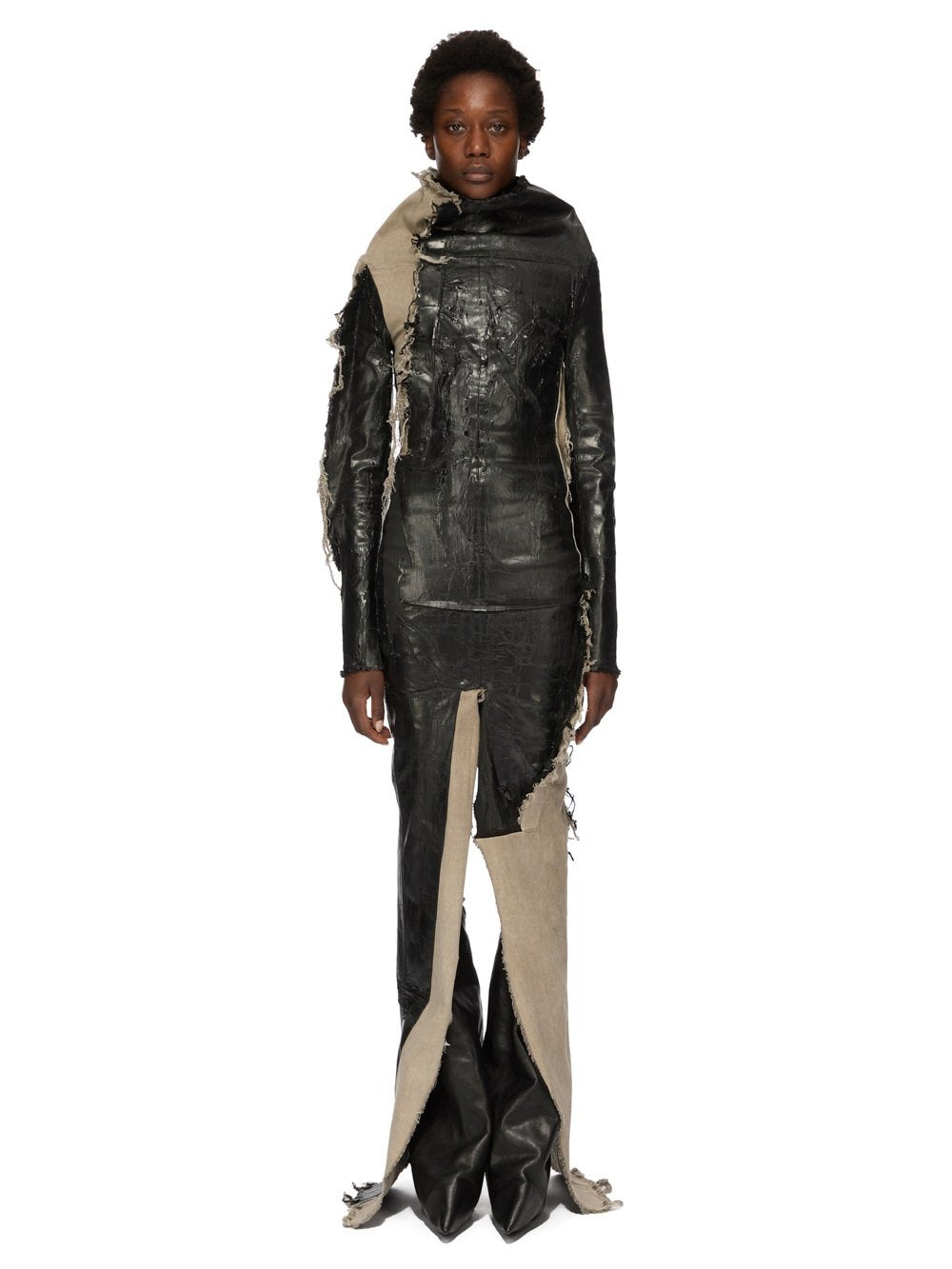 ETNA DRESS BLACK/NATURAL