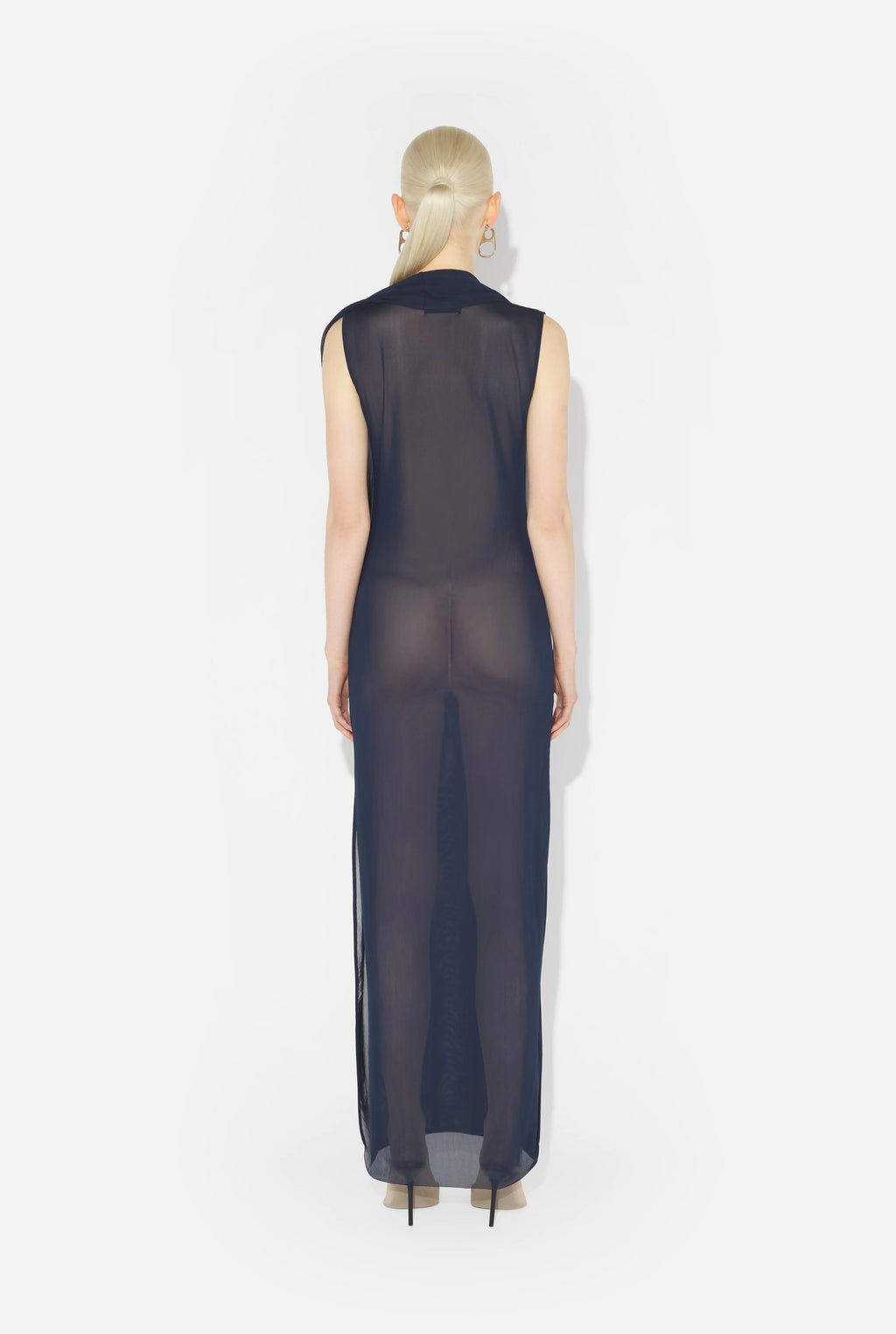 MESH LONG DRESS "GAULTIER JACQUARD LABEL"
