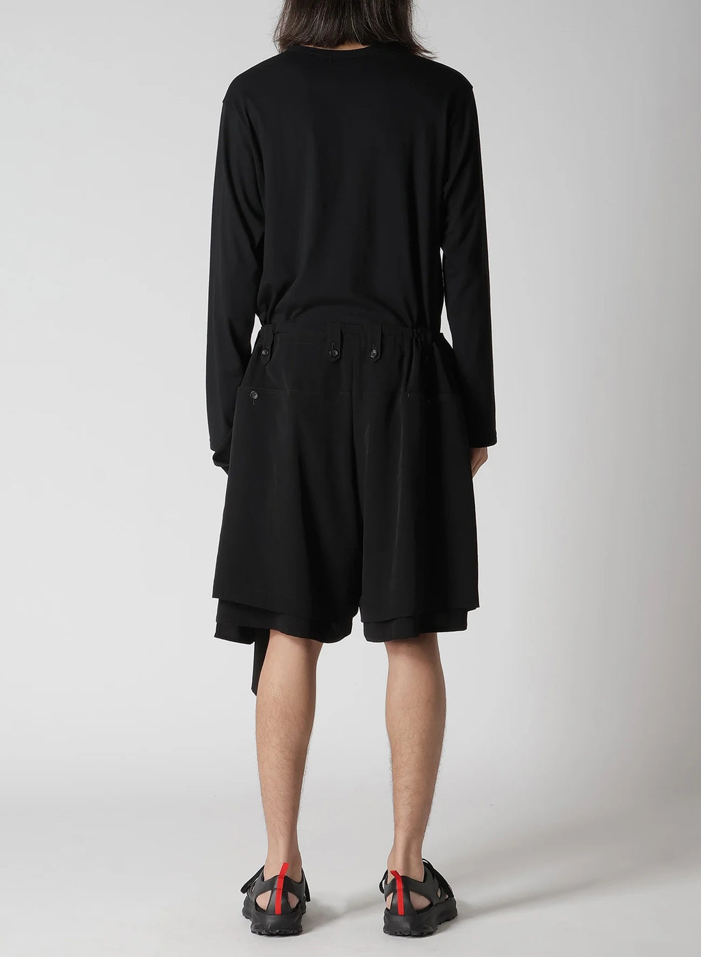 DRAPE PANEL ATTACHED SHORT PANTS
