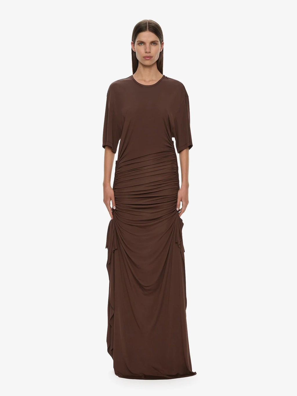 SHIBARI JERSEY RUCHE TEE DRESS