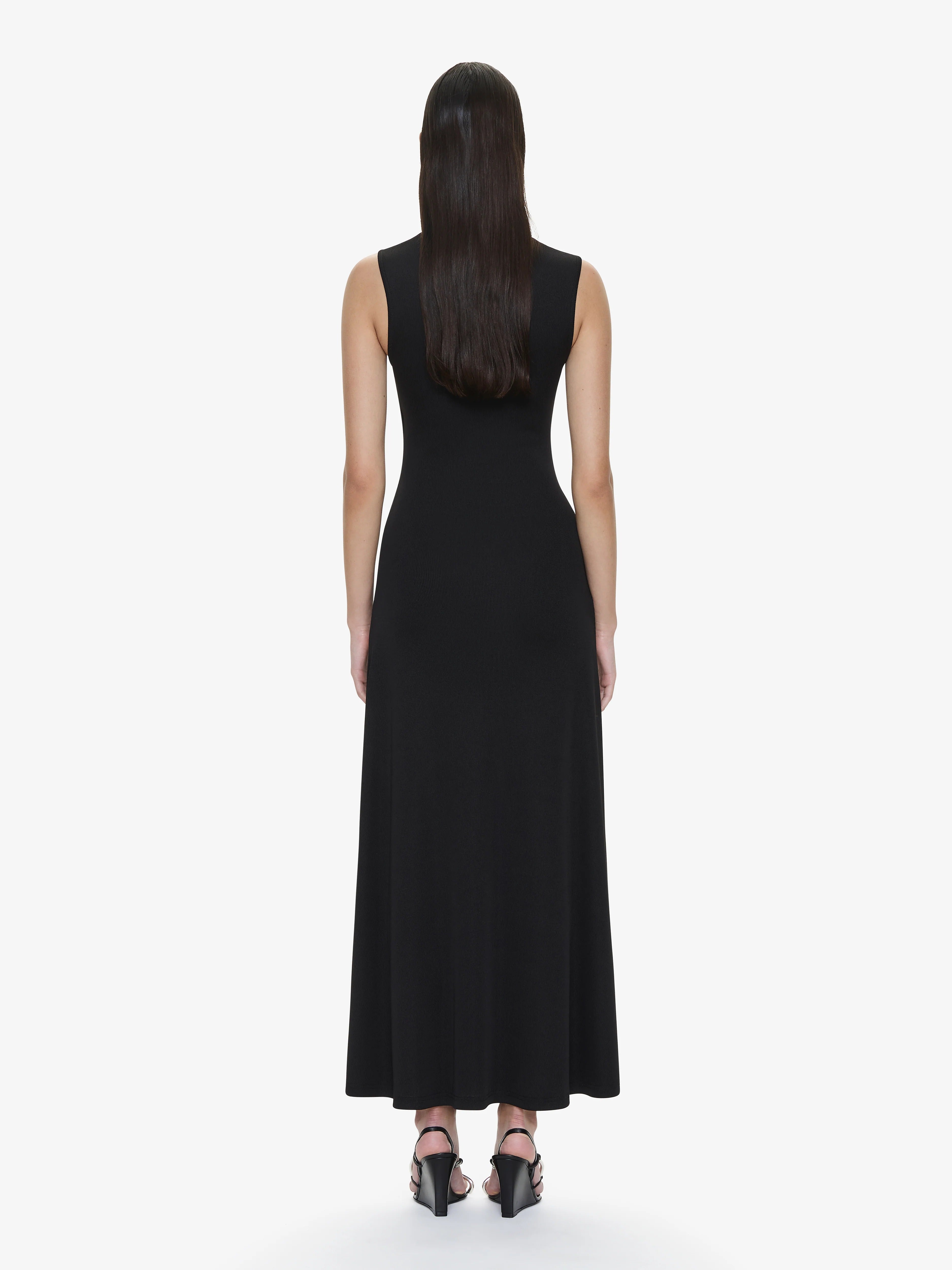 DROPLET CRYSTAL SEPARATION TANK DRESS BLACK