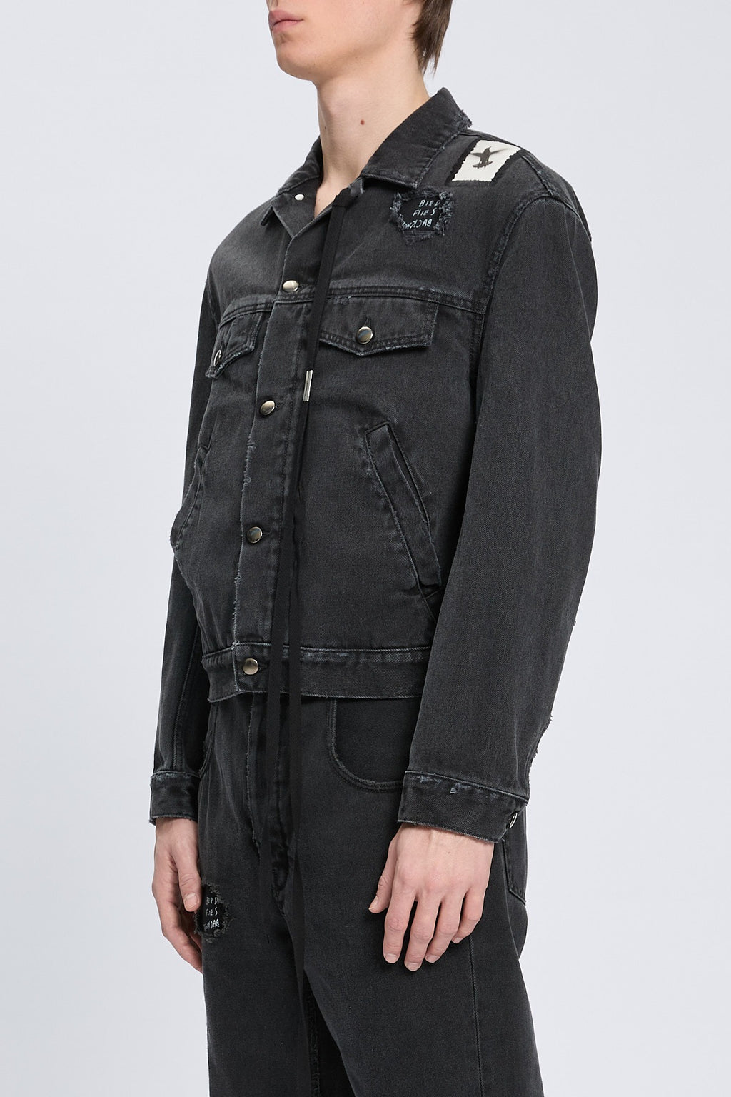 RAF 5-POCKETS STANDARD BLOUSON WITH PRINTED PATCHES FADED GREY