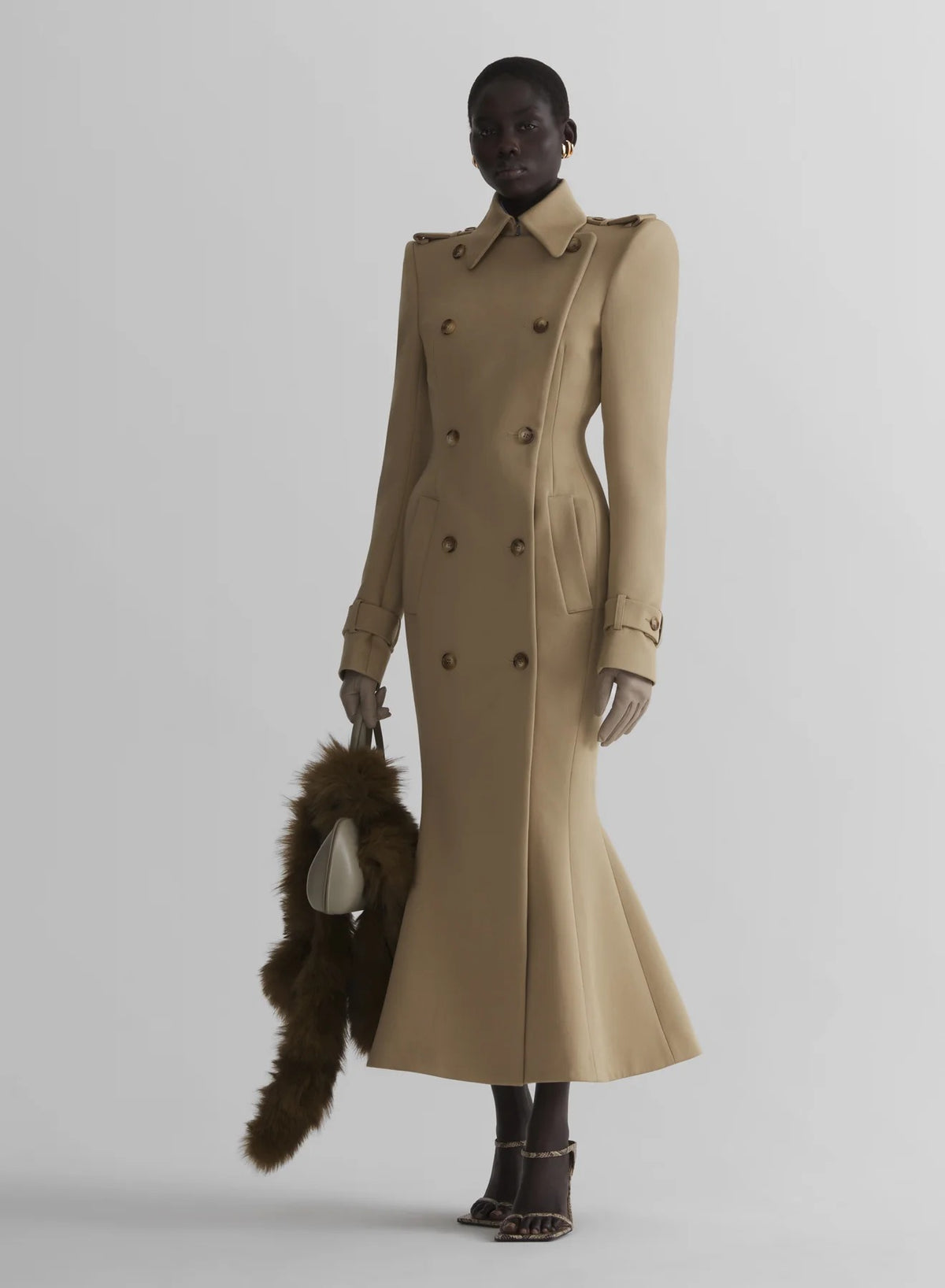 HOURGLASS TRENCH COAT BEIGE