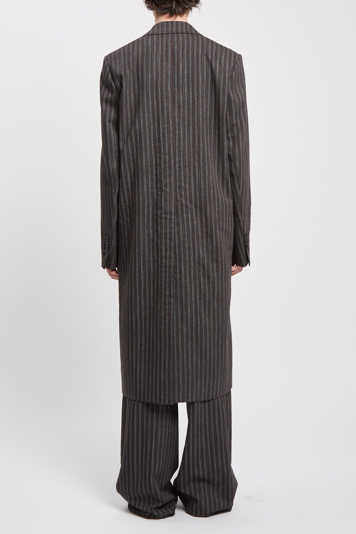 BAAF STRAIGHT TAILORED COAT BLACK/WHITE/CHERRY