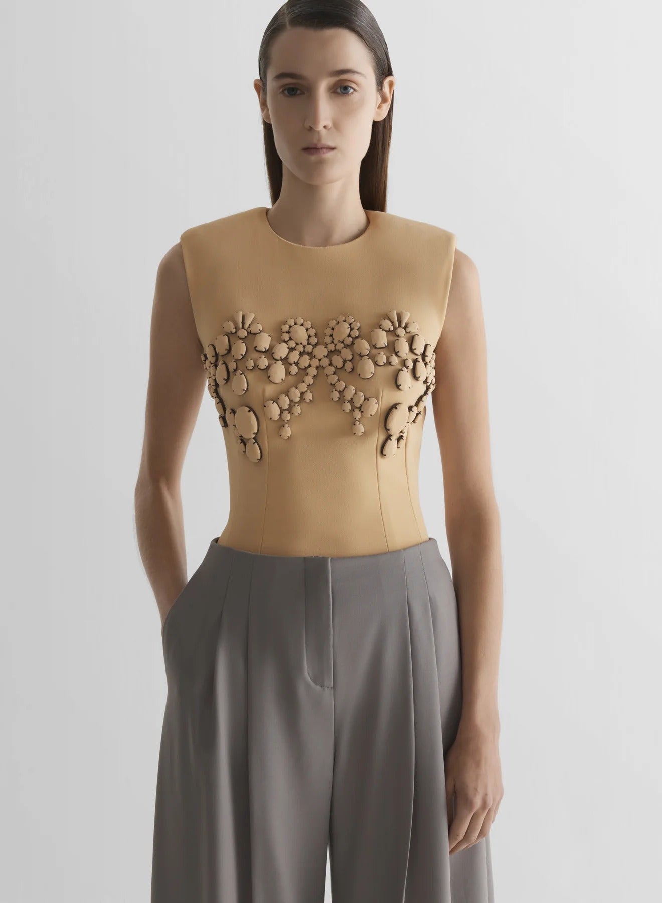 EMBRODERIES BIJOUX TOP PELLE