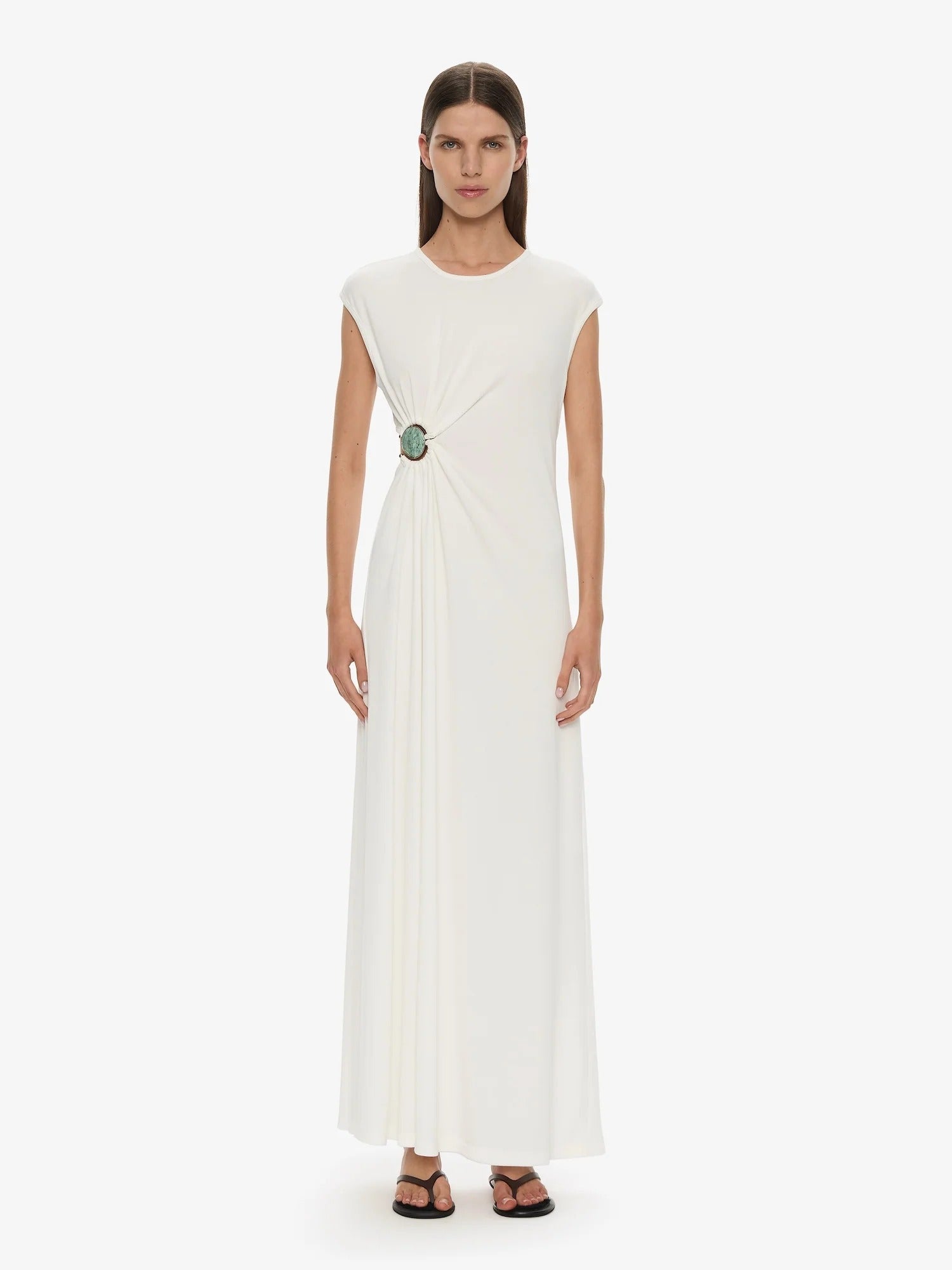 MINERAL STONE RUCHED TANK DRESS