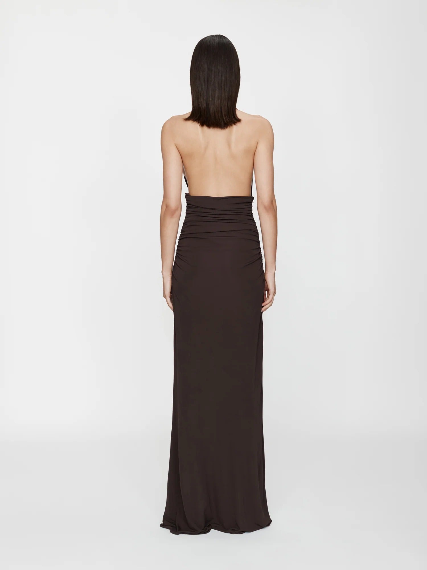 DRAPED CUMMERBUND JERSEY DRESS