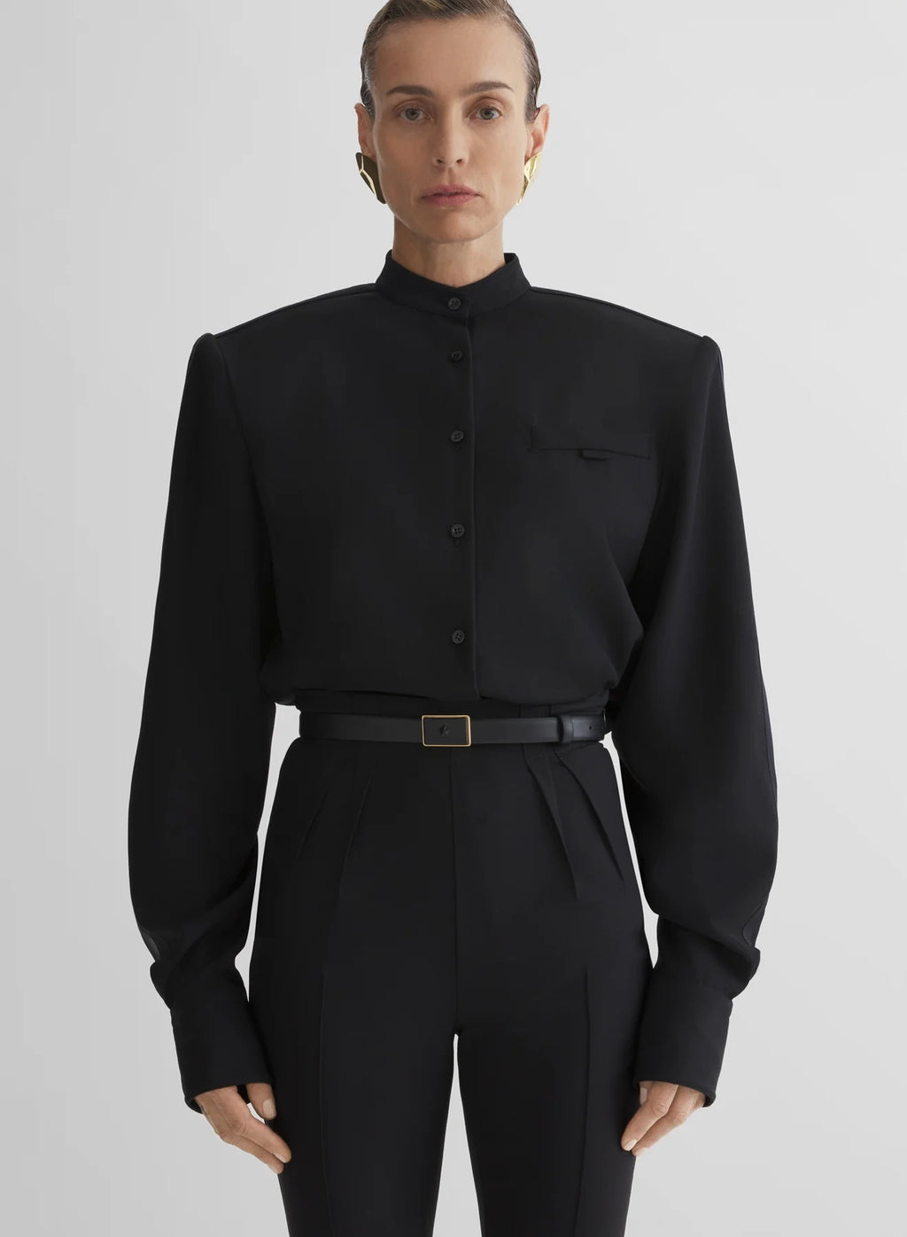 SHOULDER PADDED SHIRT