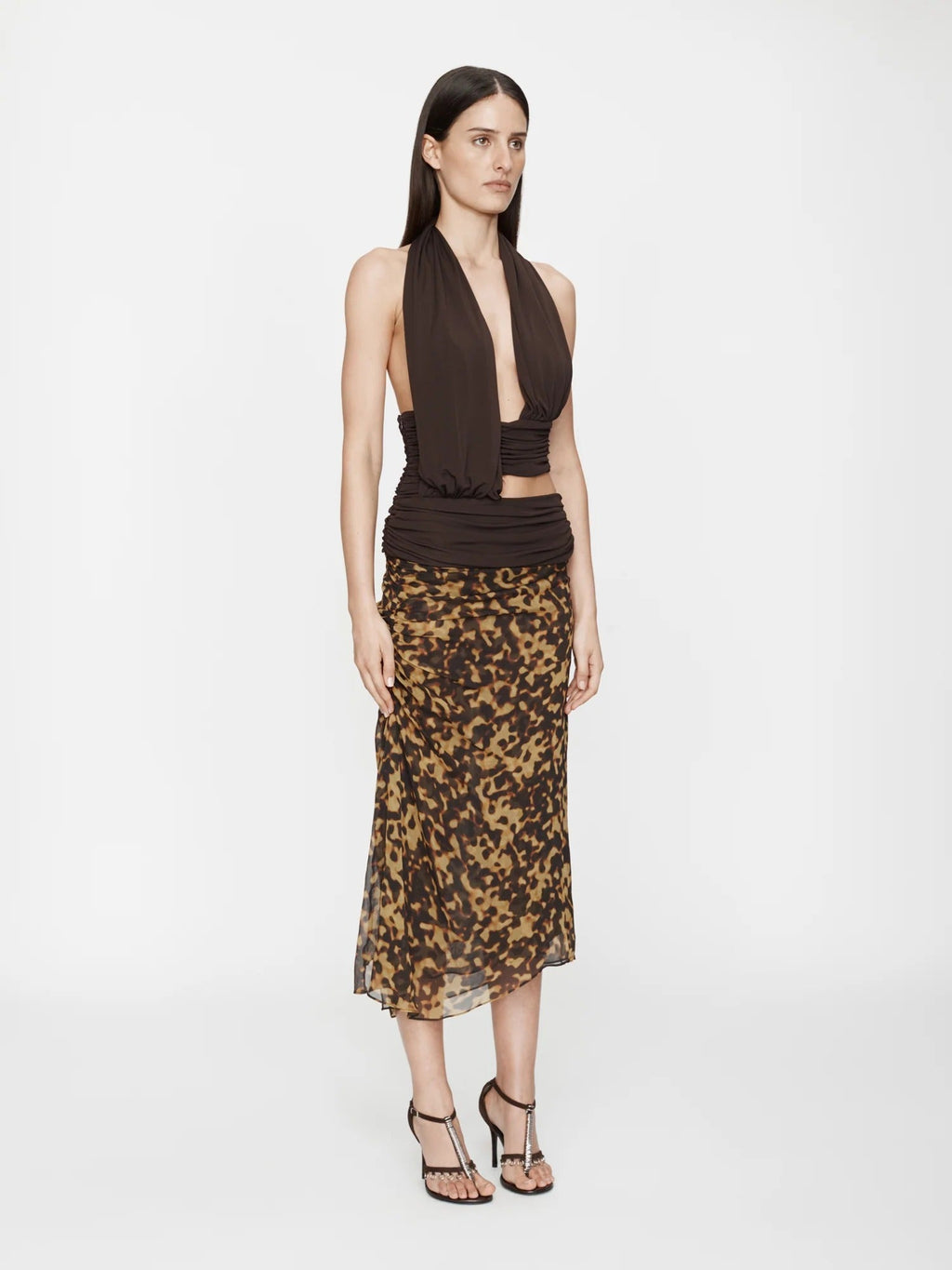 DRAPED CUMMERBUND JERSEY TOP