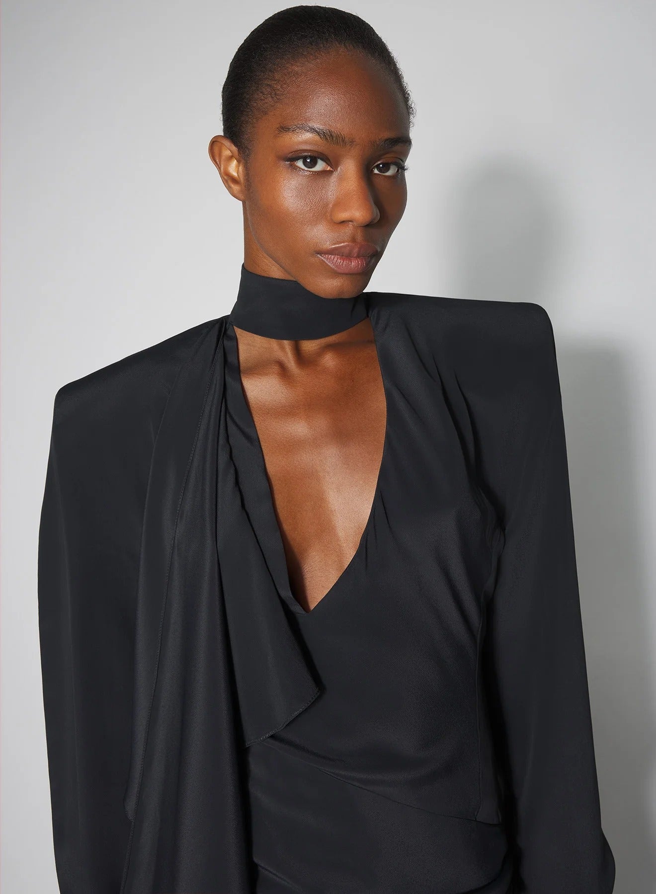 BIG SHOULDER FLOU DRESS