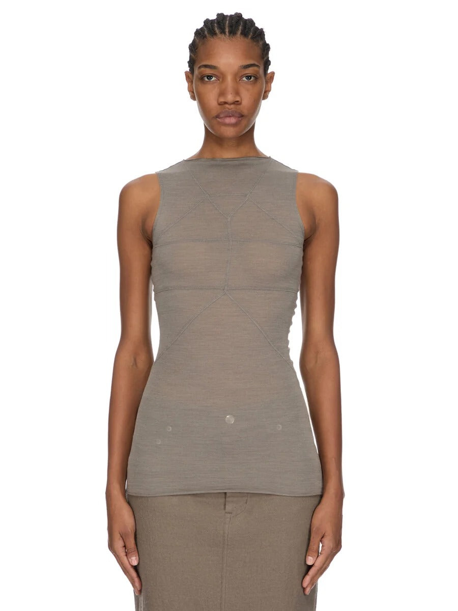 SLEEVELESS TEMPLE T DUST