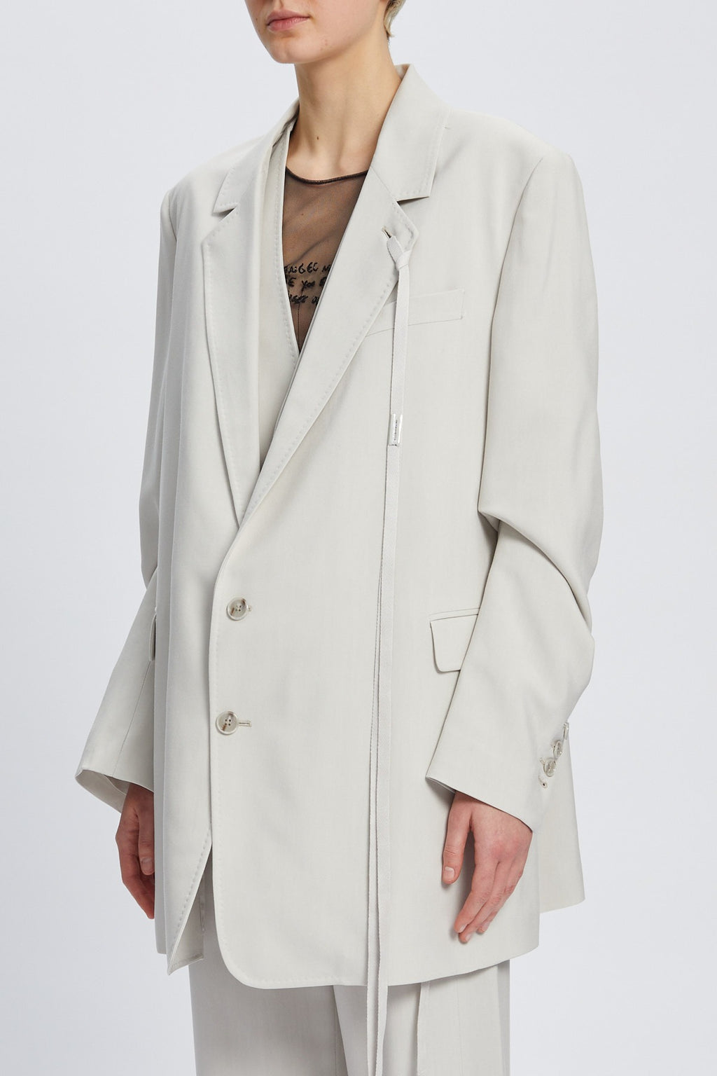 AGNES HIGH COMFORT TAILORED JACKET PEARL
