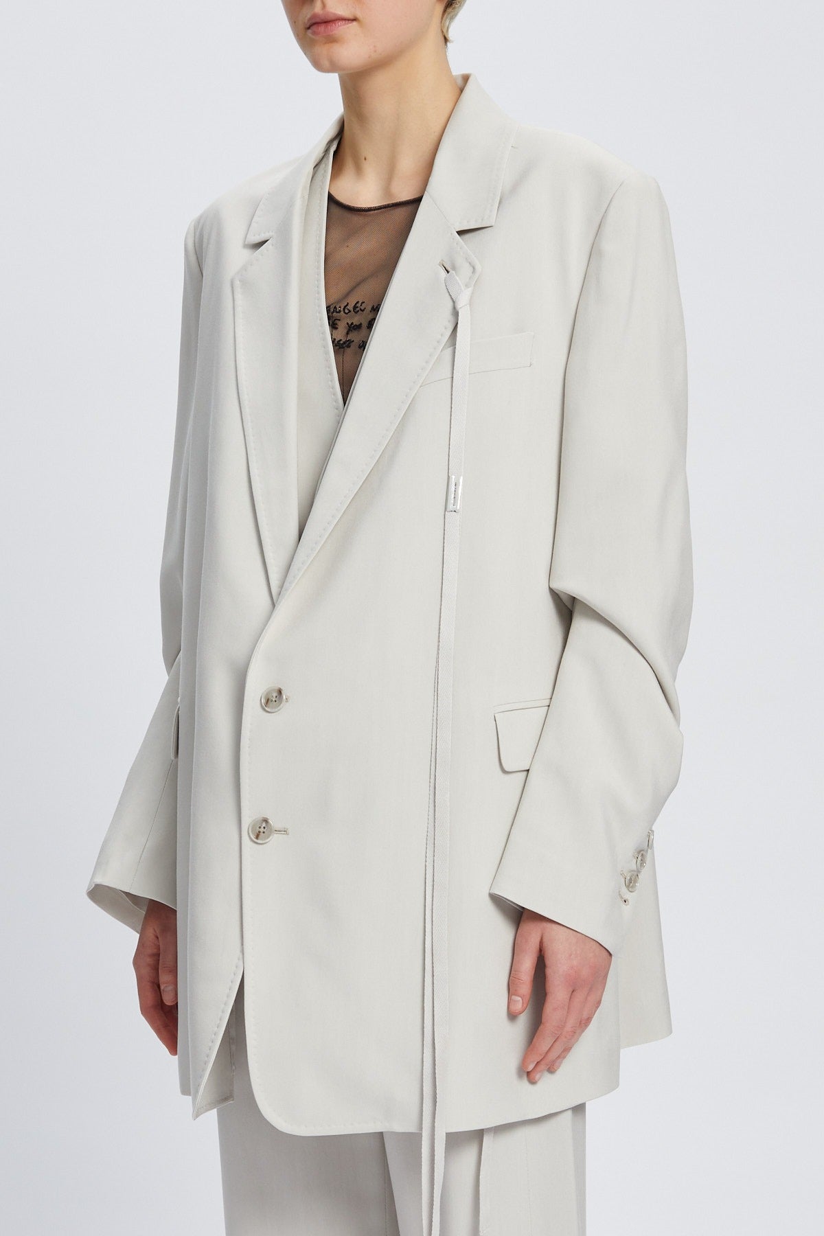 AGNES HIGH COMFORT TAILORED JACKET PEARL
