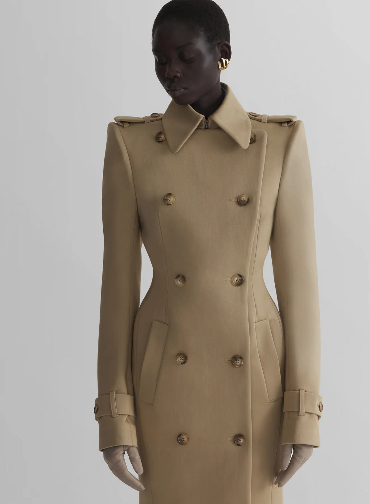 HOURGLASS TRENCH COAT BEIGE