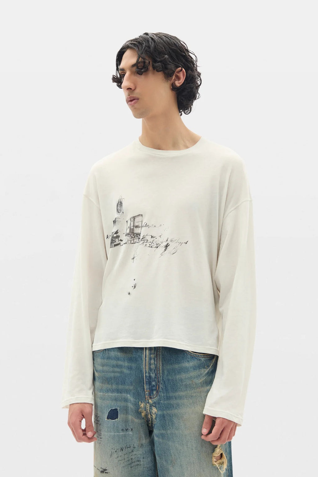 EMIL T-SHIRT "CLASSROOM MEMORY" PRINT IVORY