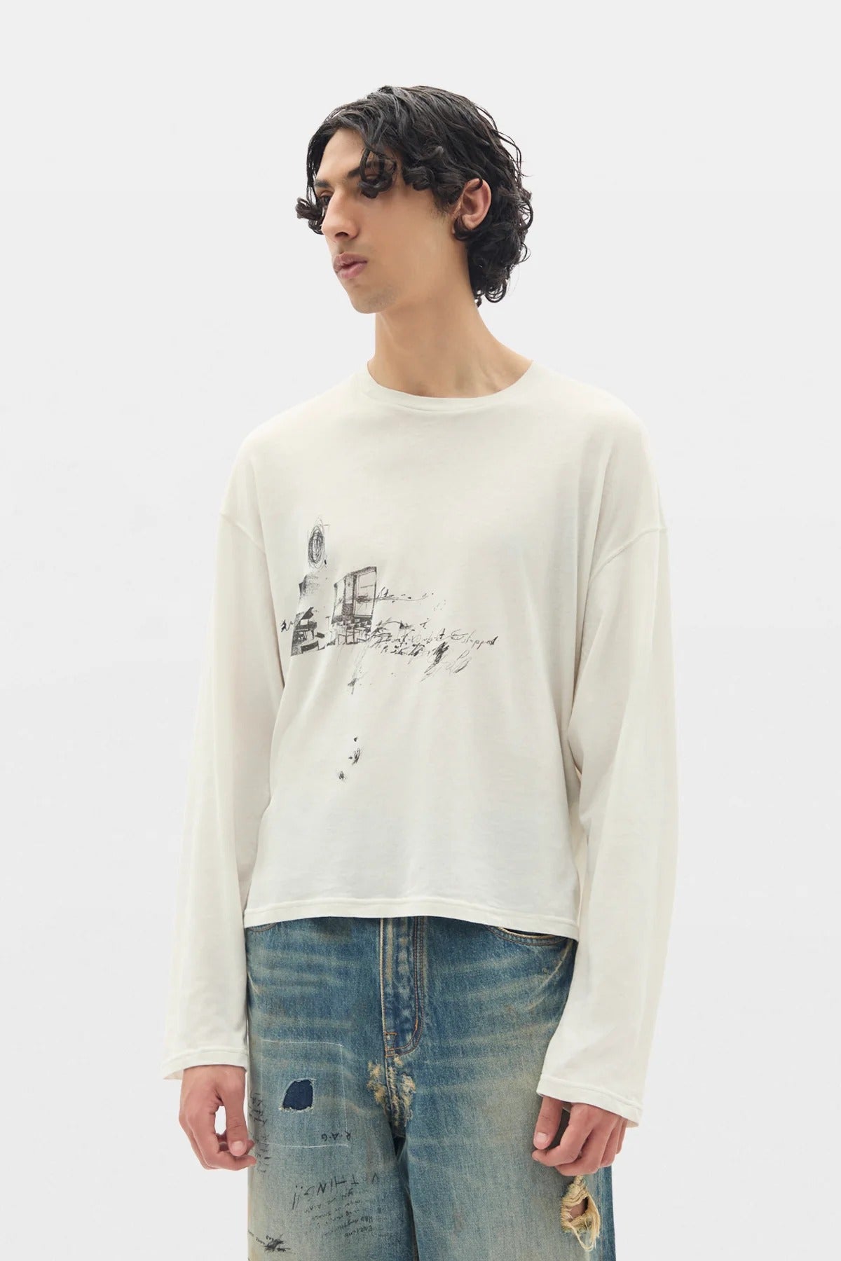 EMIL T-SHIRT "CLASSROOM MEMORY" PRINT IVORY