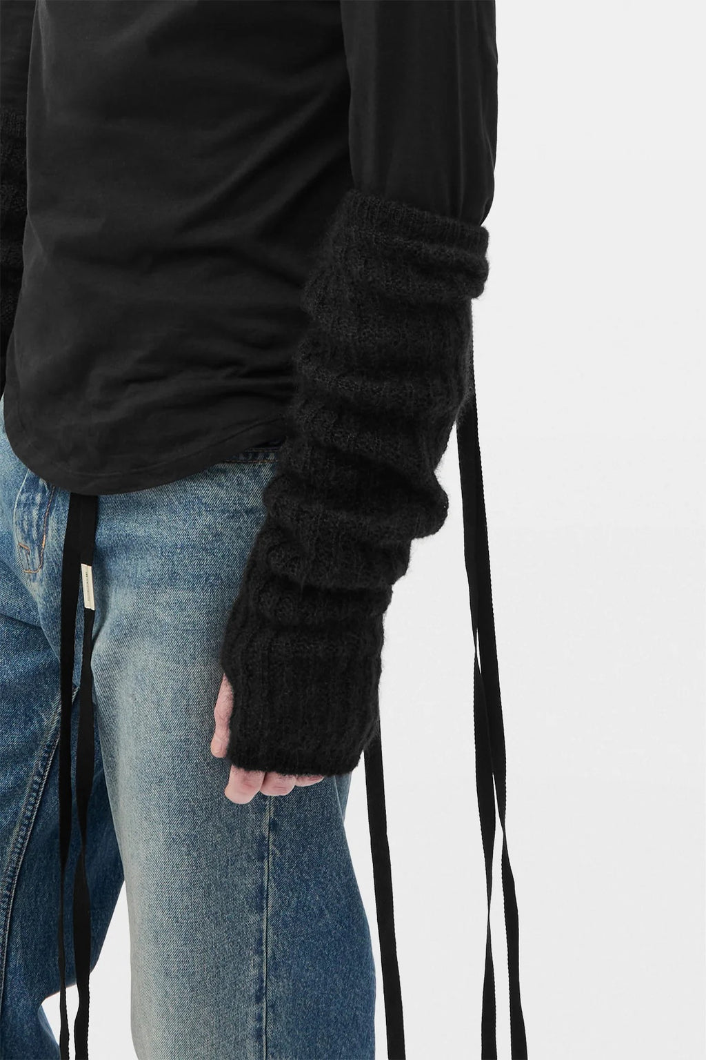 MEA KNITTED GAUNTLETS (PAIR) BRUSHED MOHAIR