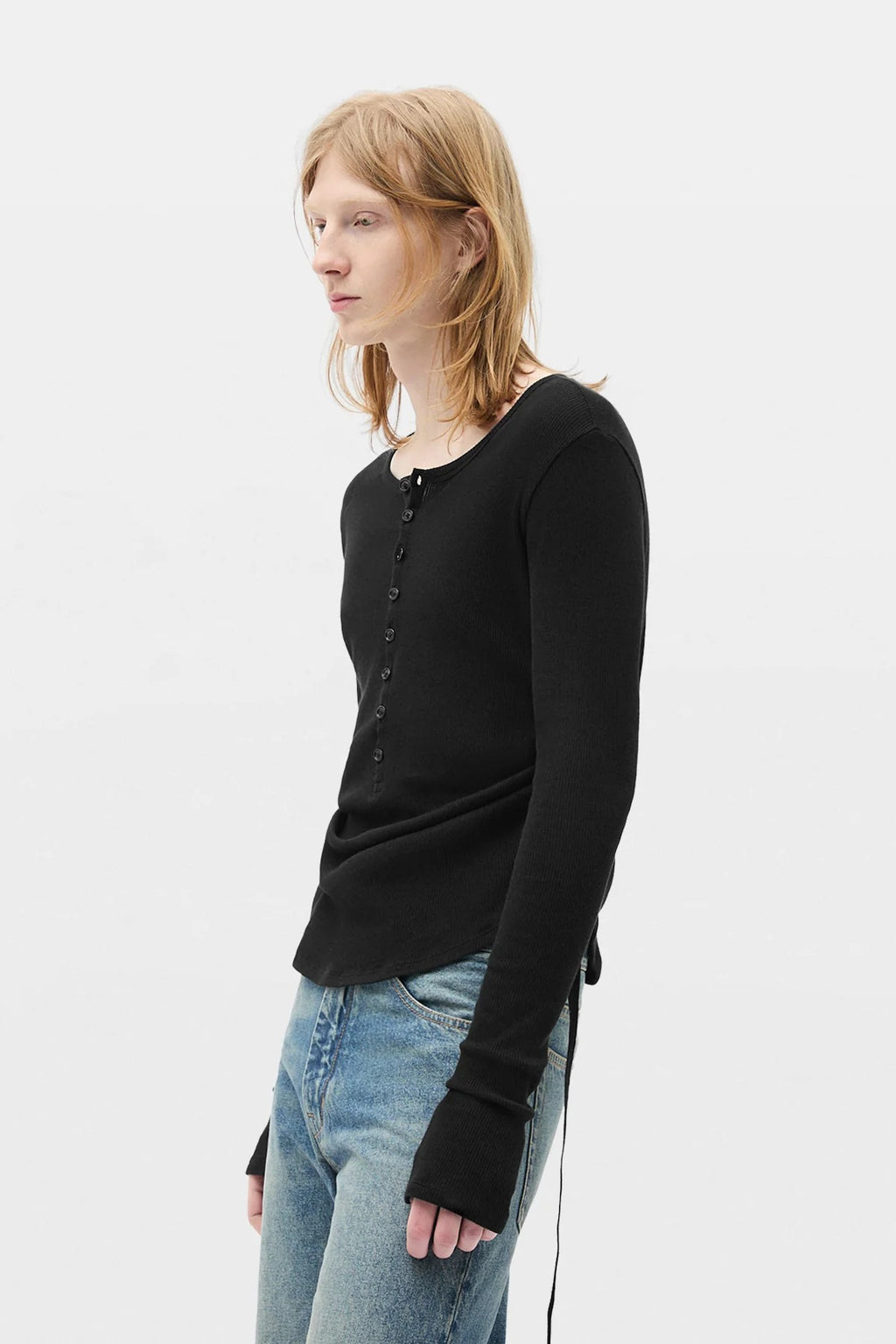 HAMAR WRINKLED SERAFINO TOP BLACK