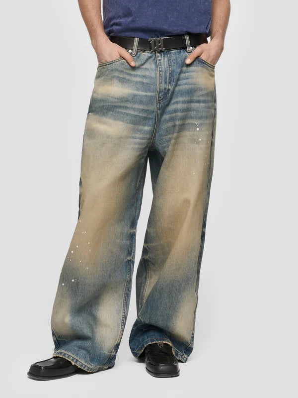 BAGGY DENIM TROUSERS DIRT DENIM