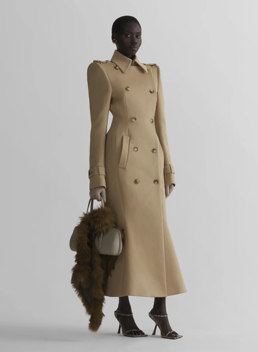 HOURGLASS TRENCH COAT BEIGE