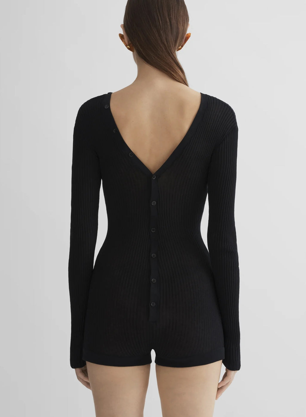 KNIT BODYSUIT BLACK