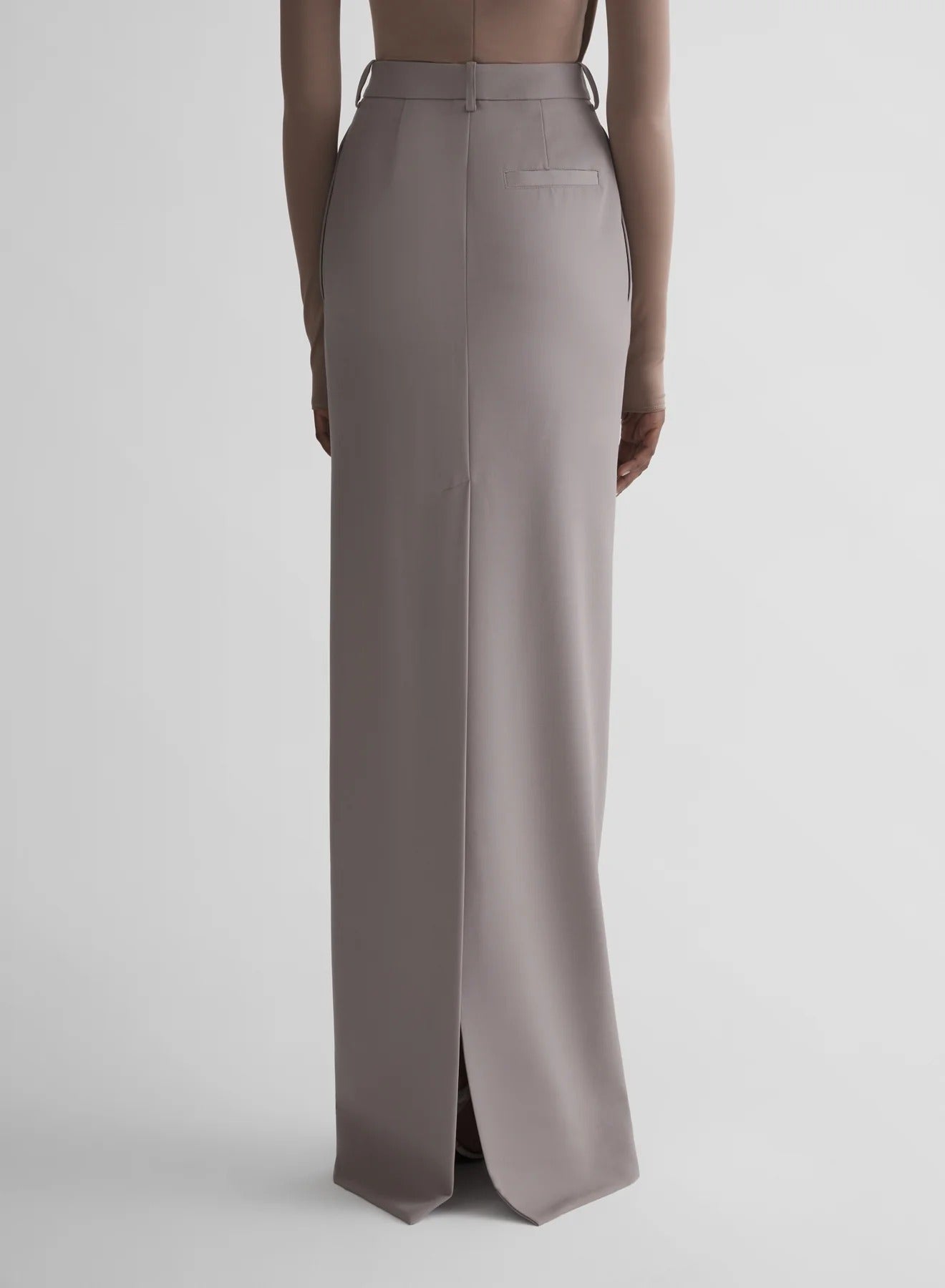 LONG TAILORED SKIRT GREY