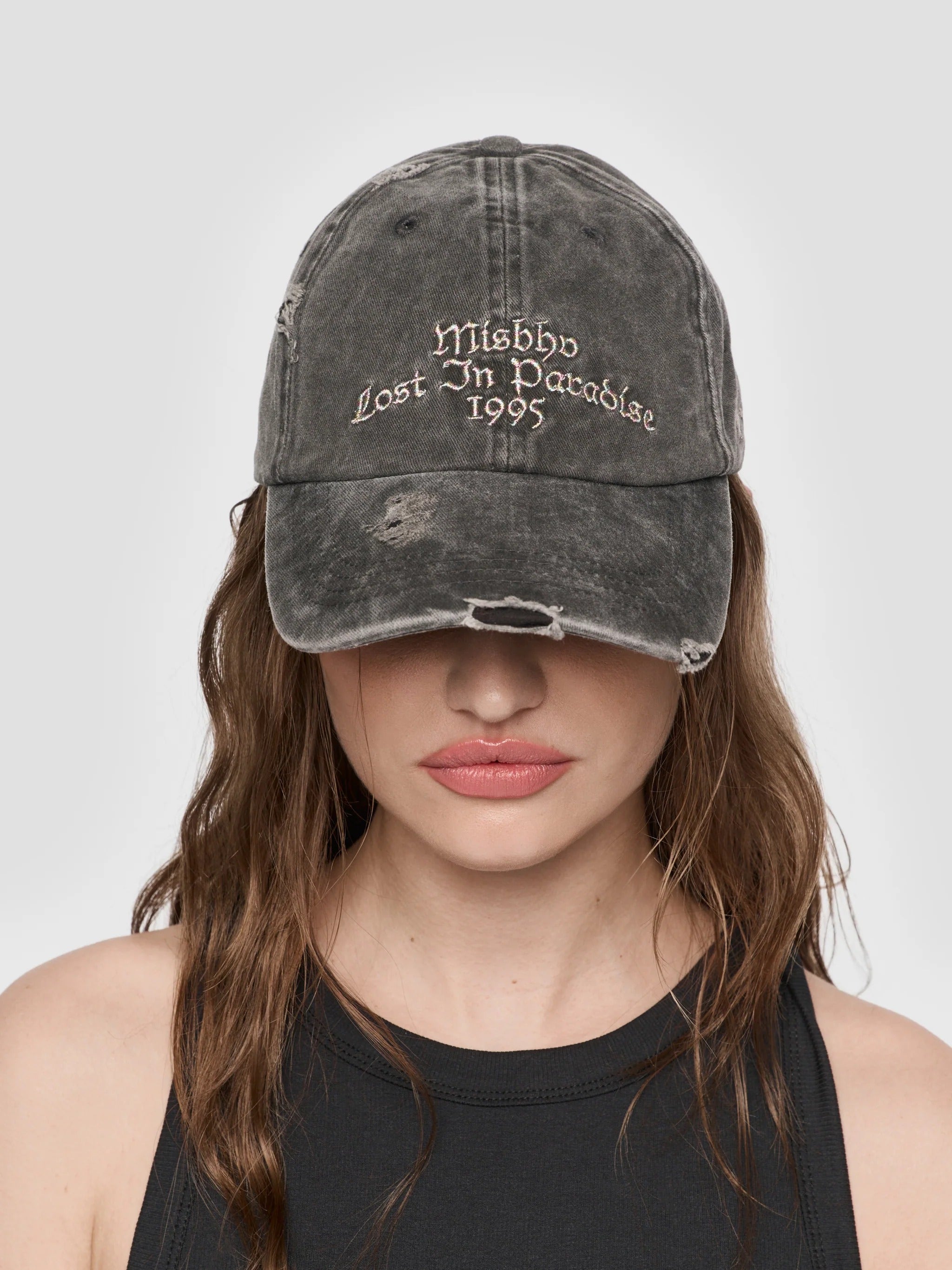 LOST IN PARADISE CAP WASHED BLACK