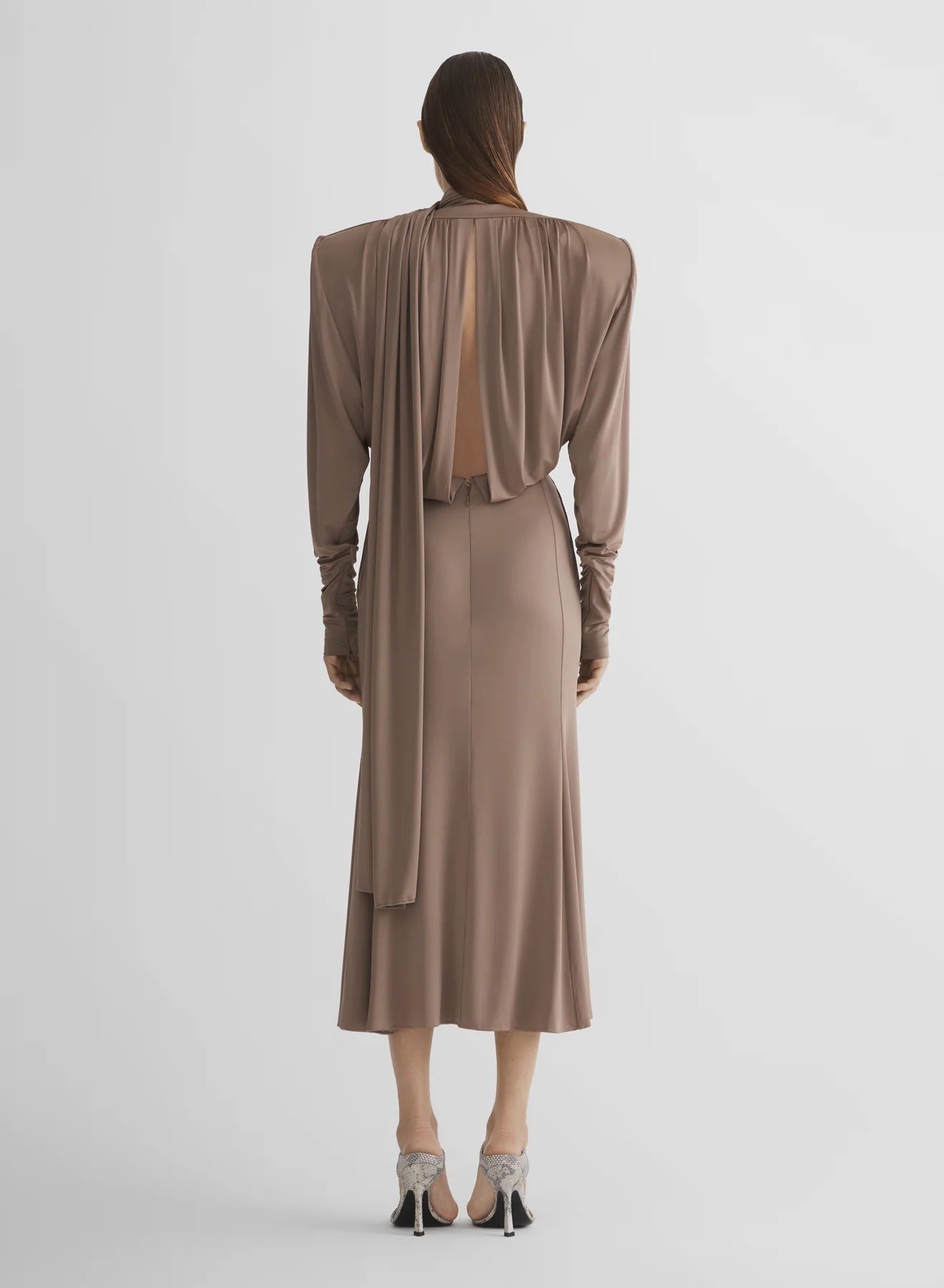 POWER DRESS TAUPE