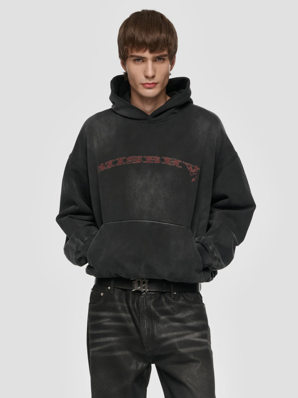 DEVIL MISBHV INFLATED HOODIE WASHED GREY