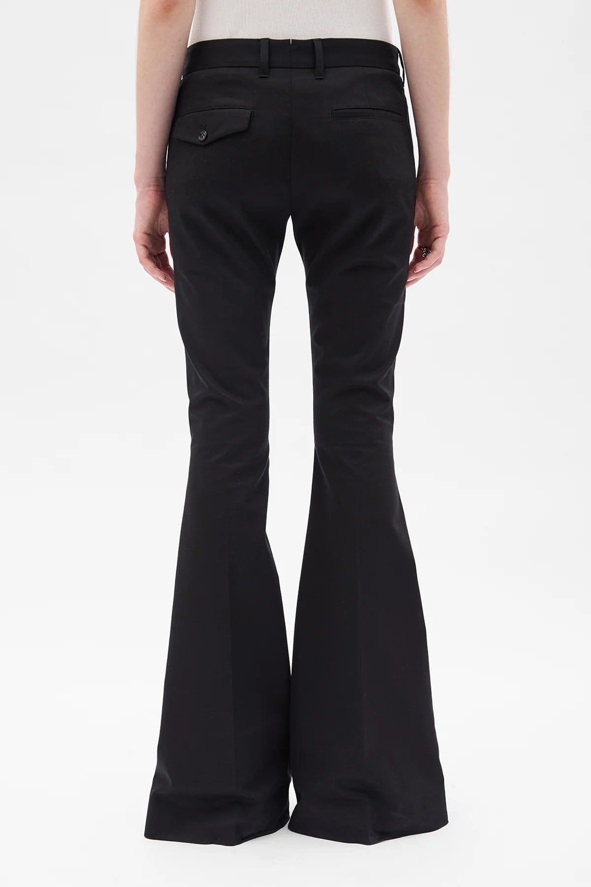 ADRI BOOTCUT TROUSERS COTTON TWILL BLACK