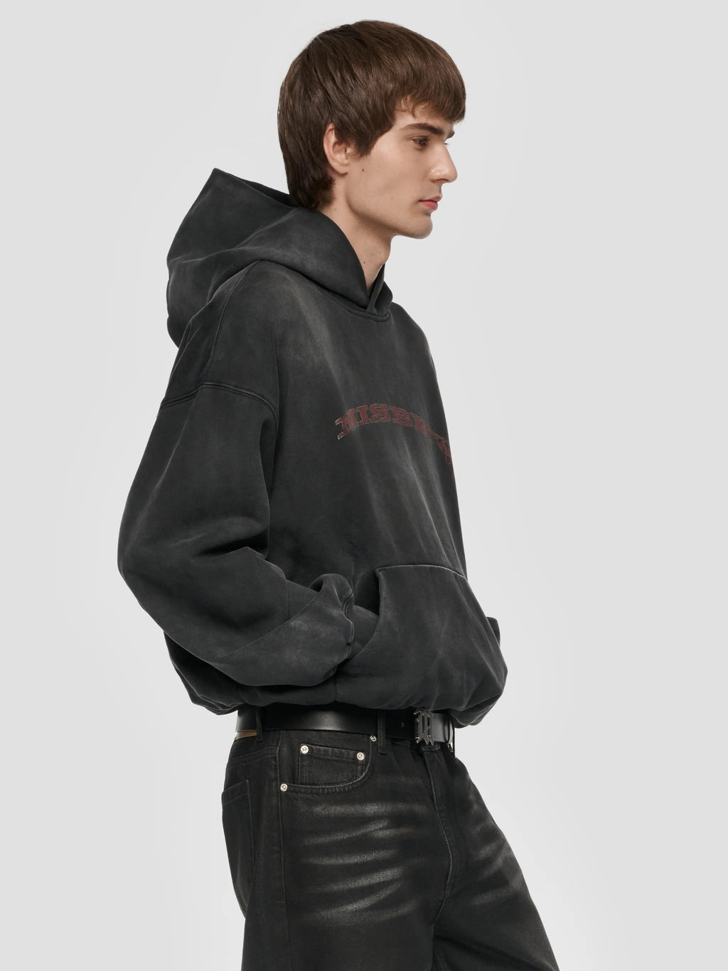 DEVIL MISBHV INFLATED HOODIE WASHED GREY