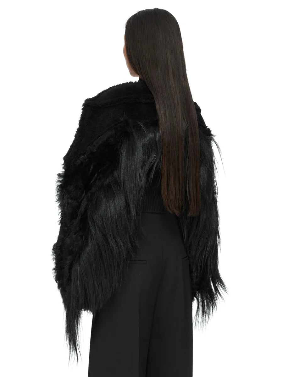 COLLAGE BOMBER CROPPED BLACK