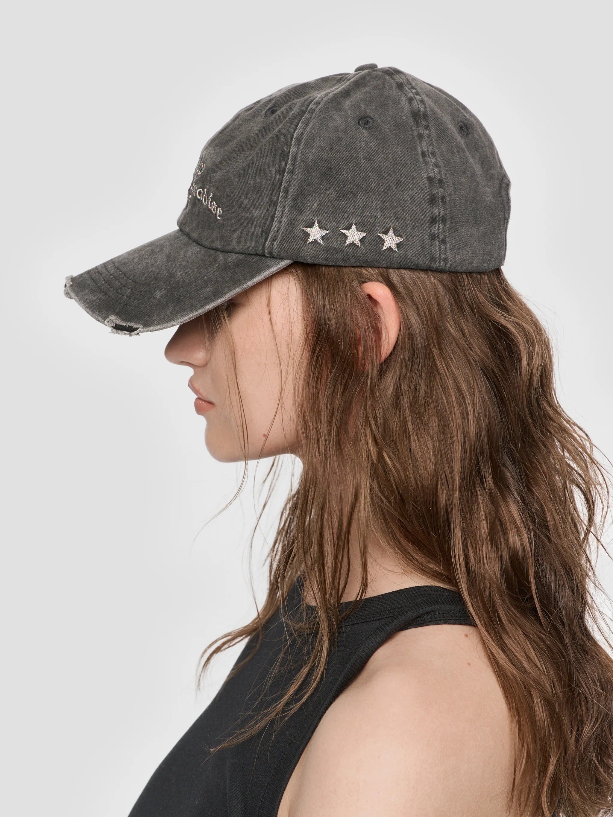 LOST IN PARADISE CAP WASHED BLACK