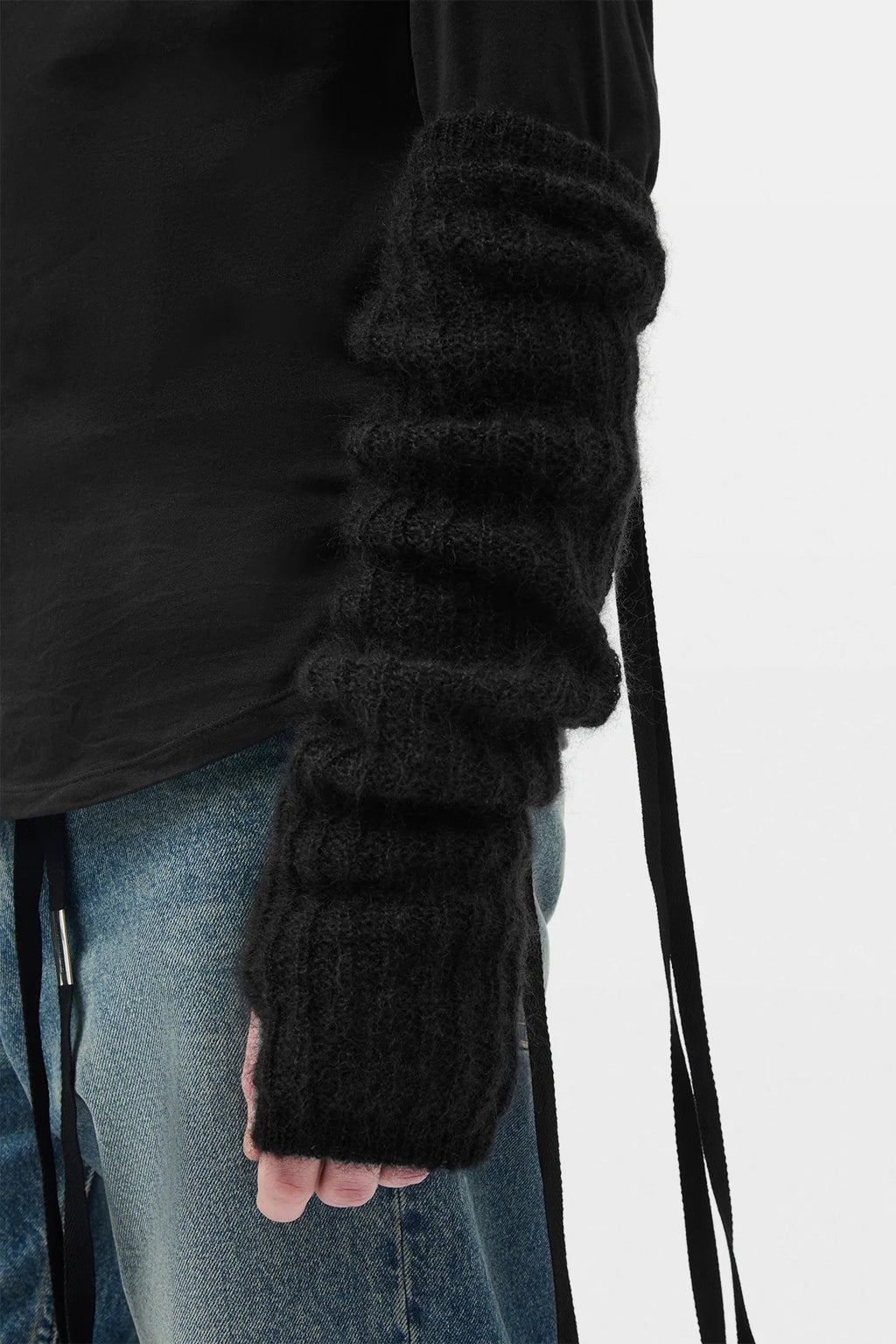 MEA KNITTED GAUNTLETS (PAIR) BRUSHED MOHAIR