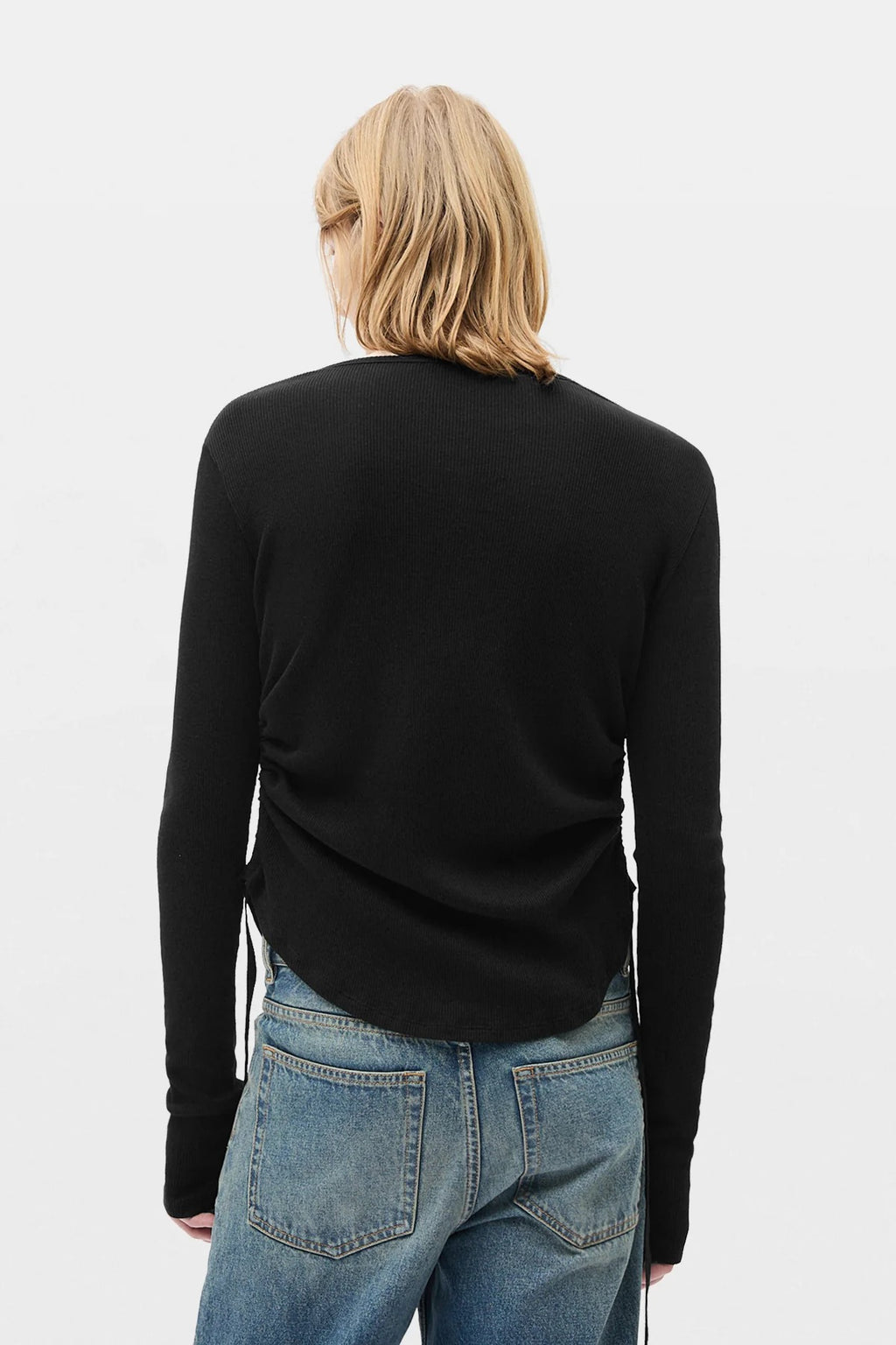 HAMAR WRINKLED SERAFINO TOP BLACK