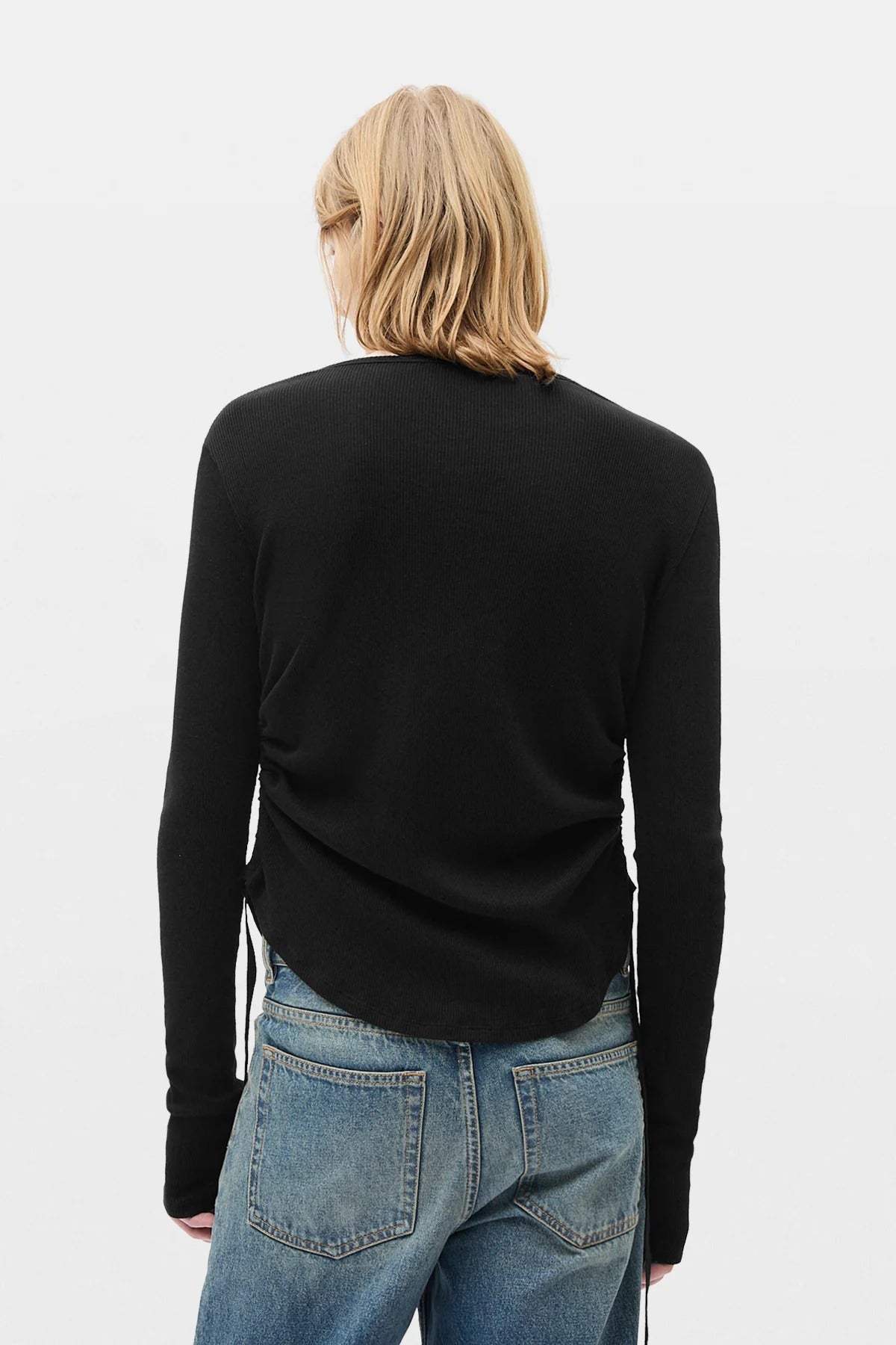 HAMAR WRINKLED SERAFINO TOP BLACK