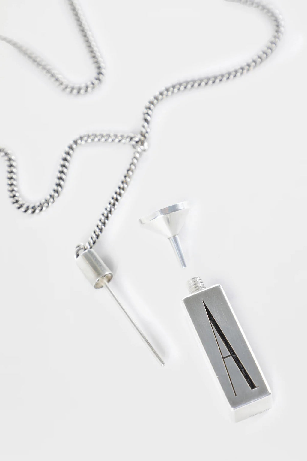 PAULU PERFUME PENDANT NECKLACE ANTIQUE SILVER