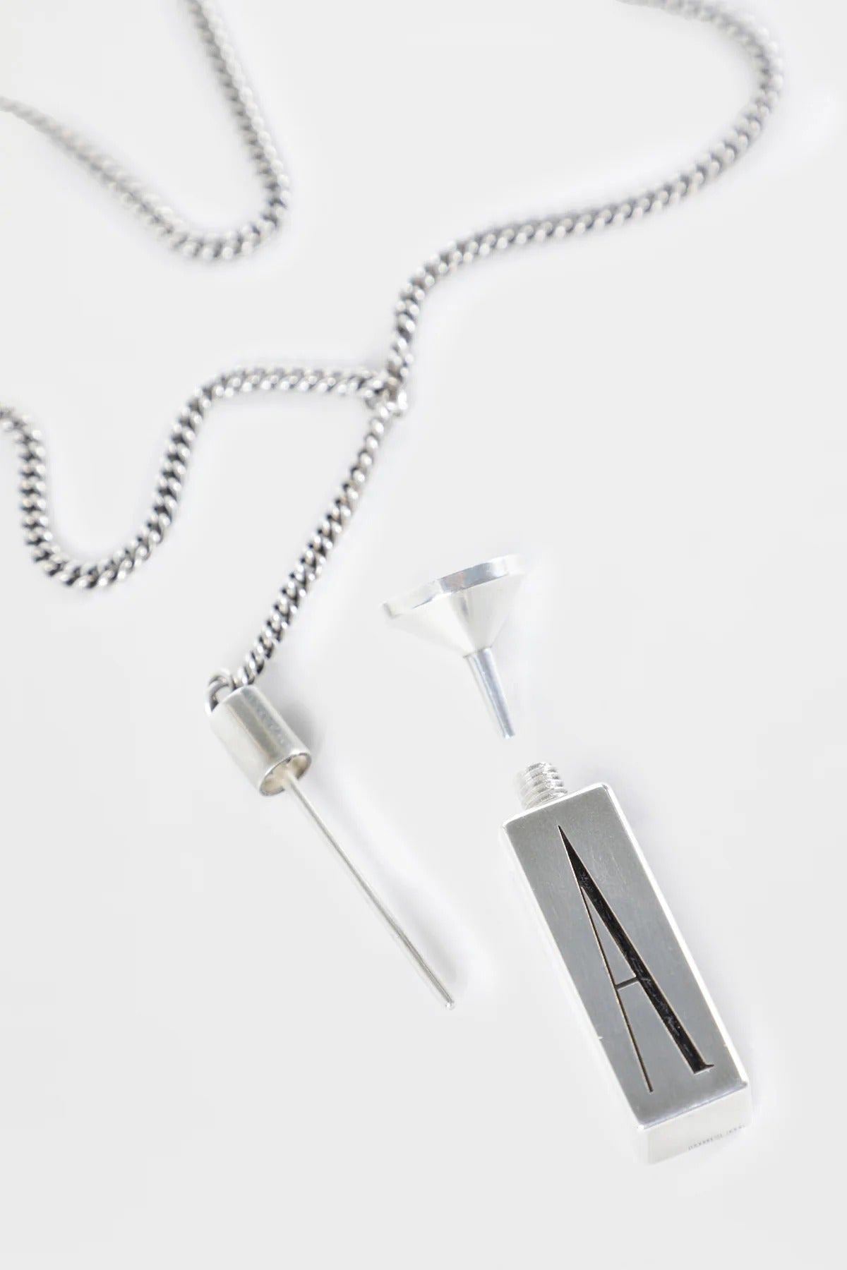 PAULU PERFUME PENDANT NECKLACE ANTIQUE SILVER