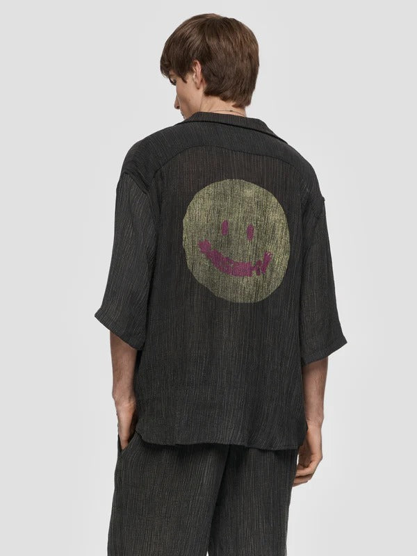SMILE SHIRT WASHED BLACK