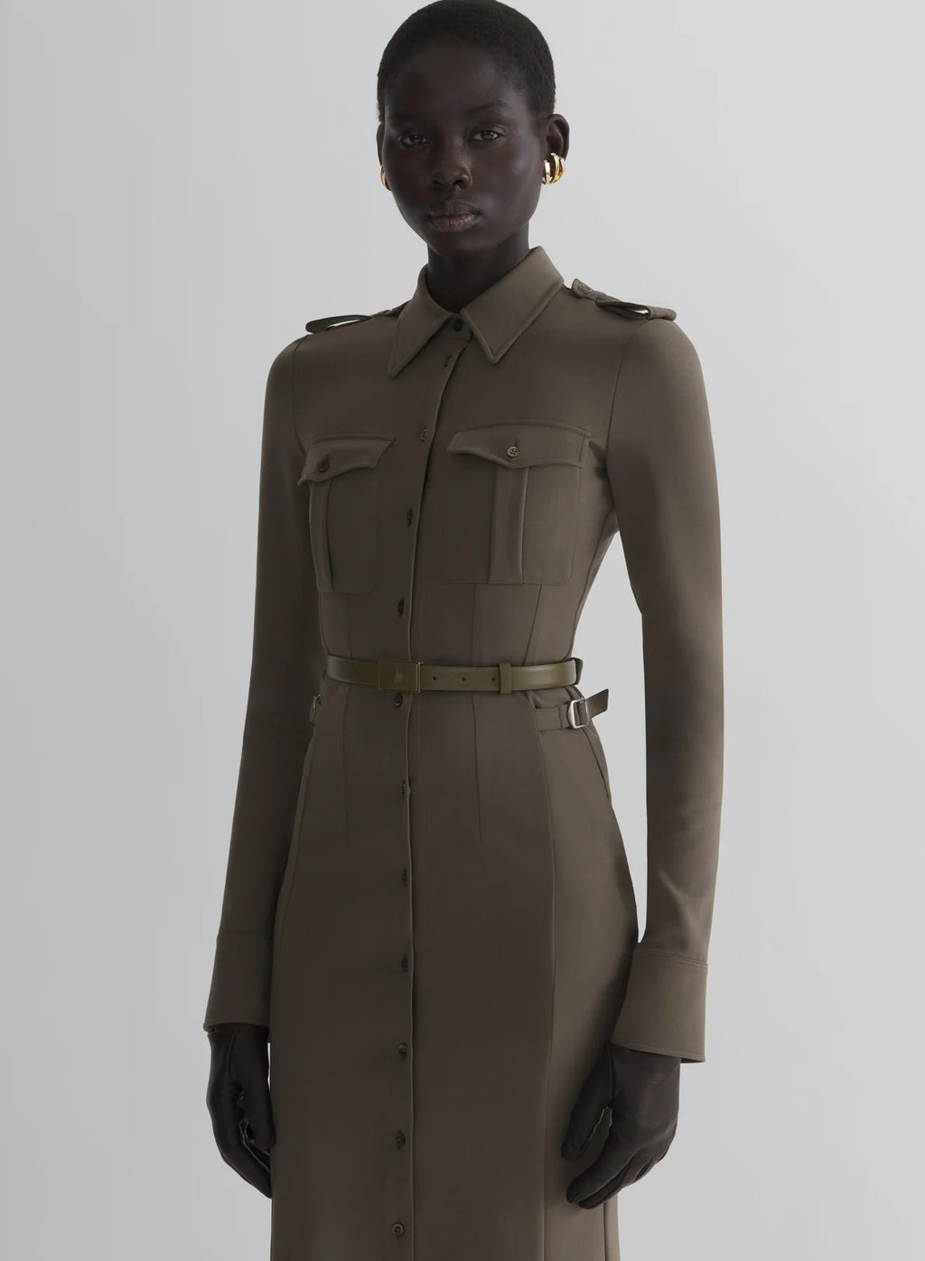 MILITARY SHIRT DRESS MOLE