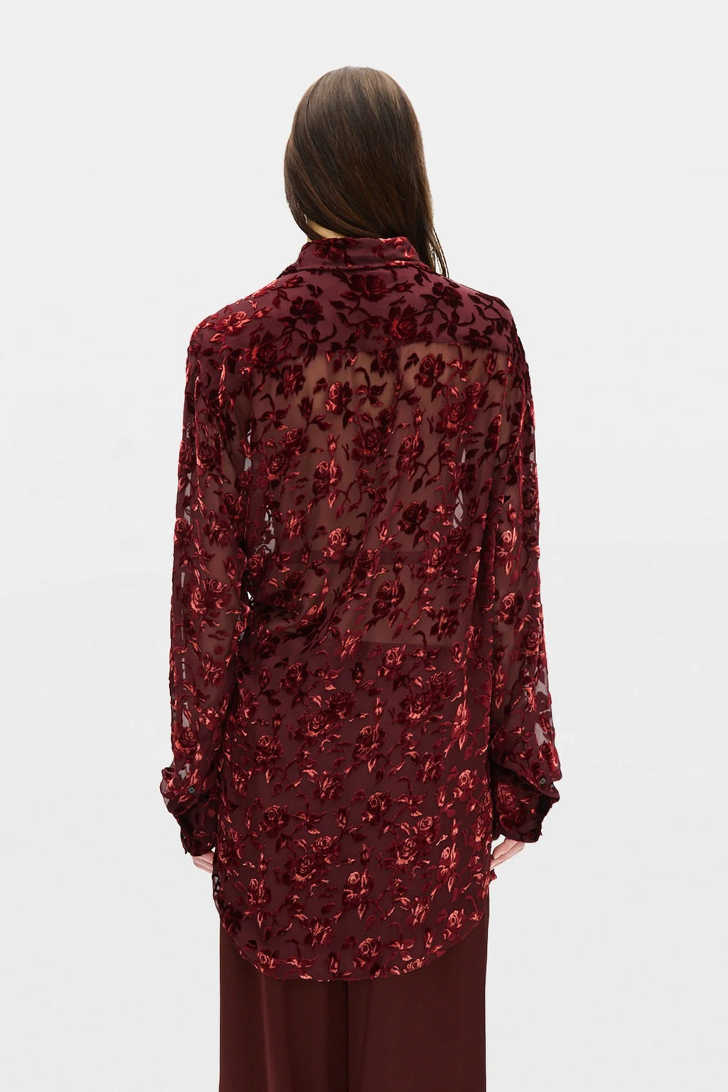 ELISABETH SHIRT ROSES CRIMSON
