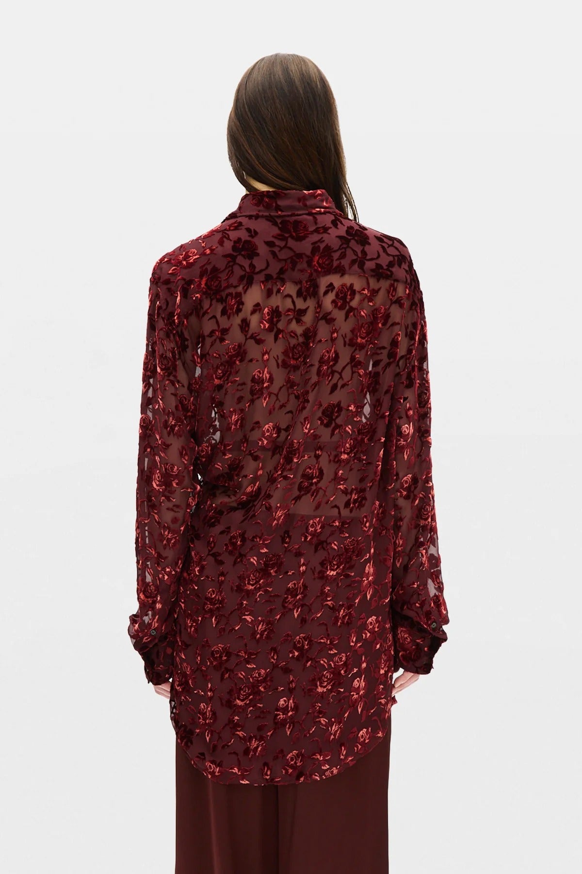 ELISABETH SHIRT ROSES CRIMSON