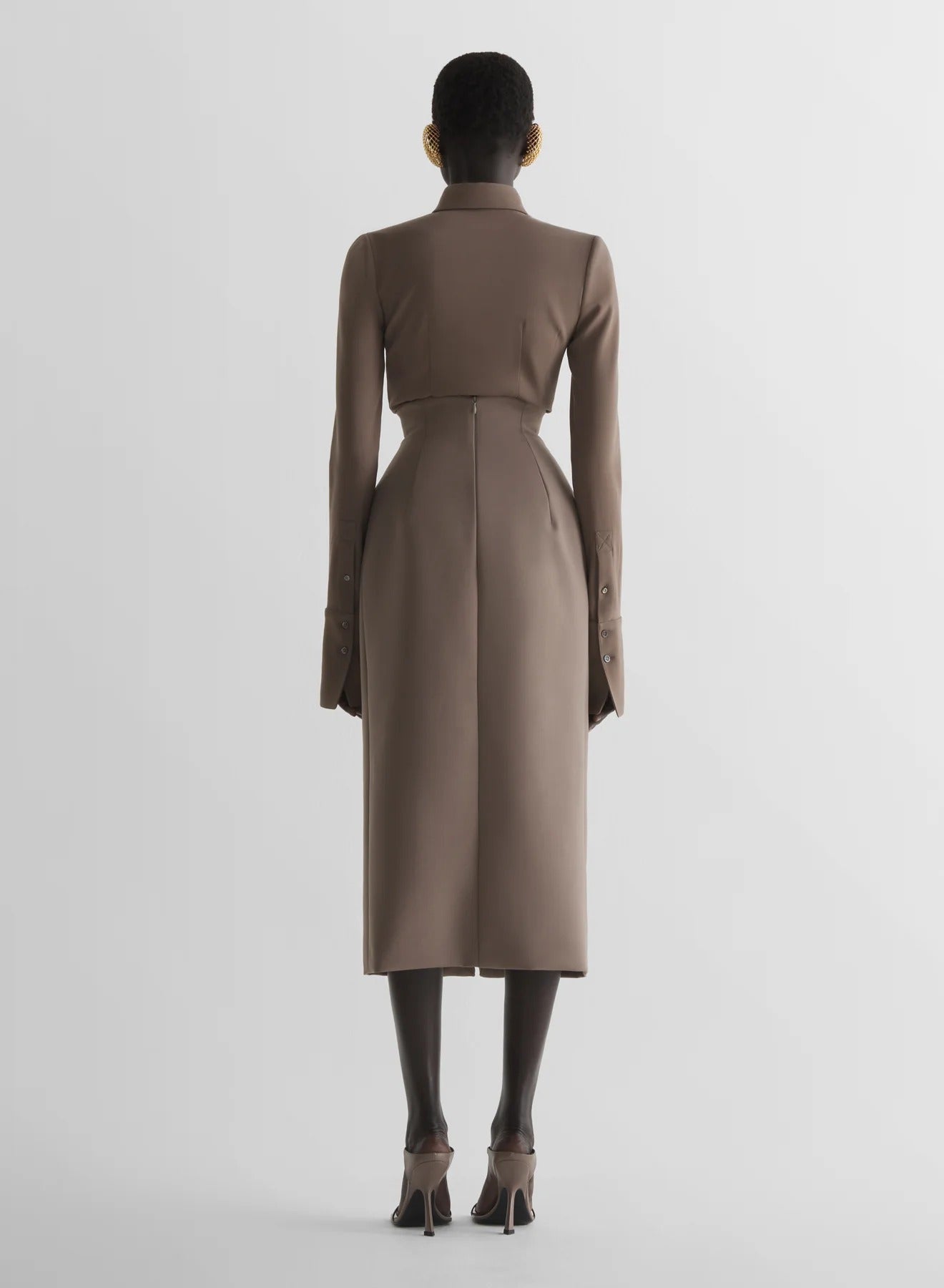 TAILORED SHIRT DARK TAUPE