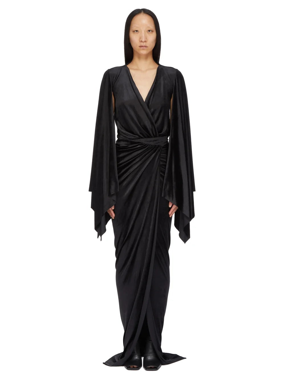 FLAGSLEEVES GOWN BLACK