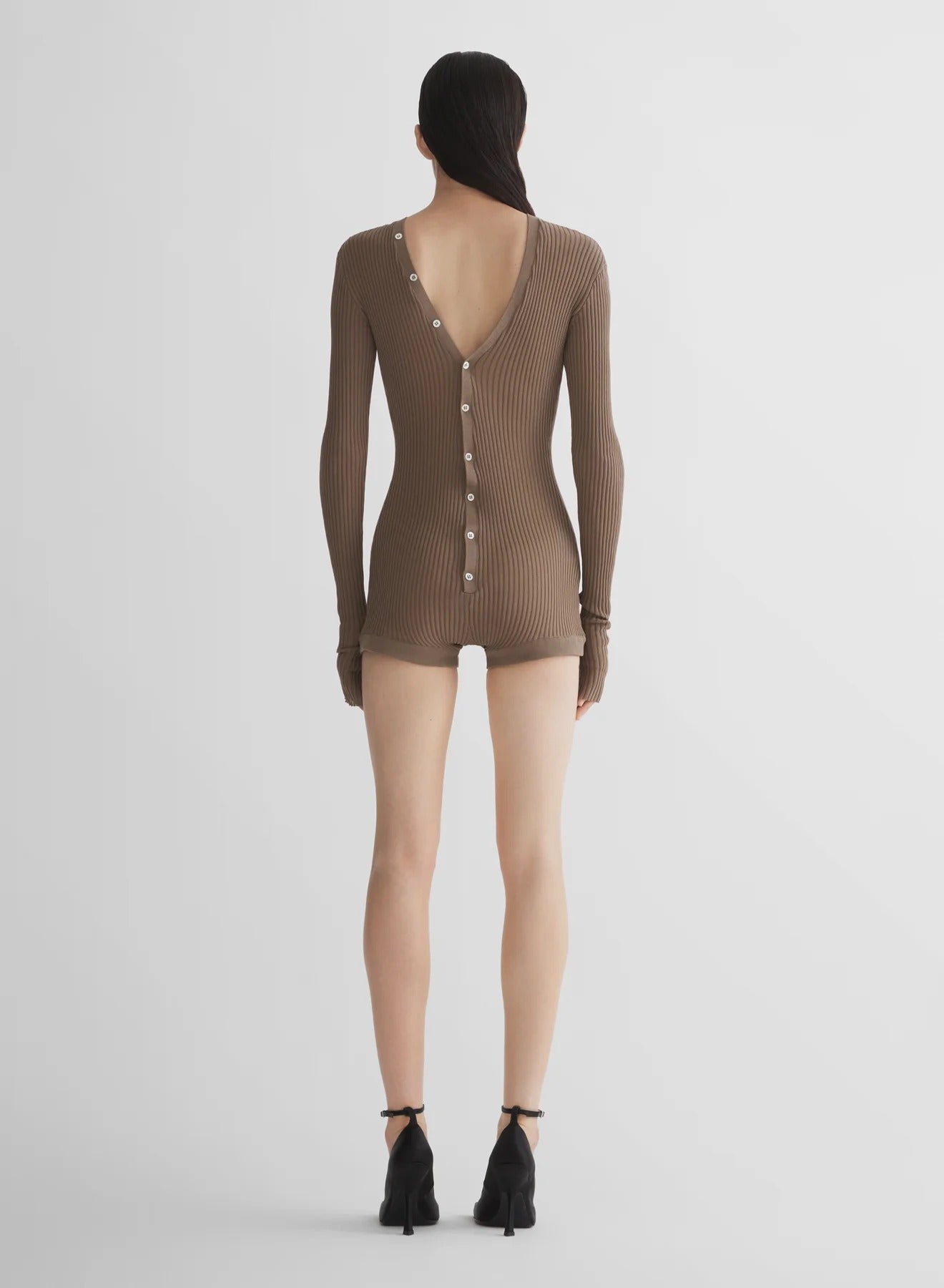 KNIT BODYSUIT TAUPE