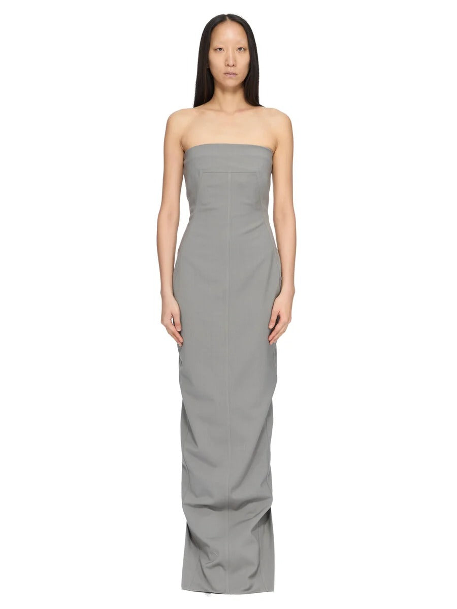 BUSTIER GOWN STEEL