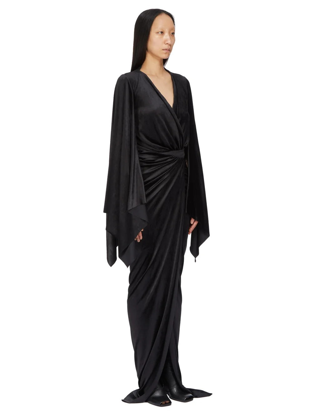 FLAGSLEEVES GOWN BLACK