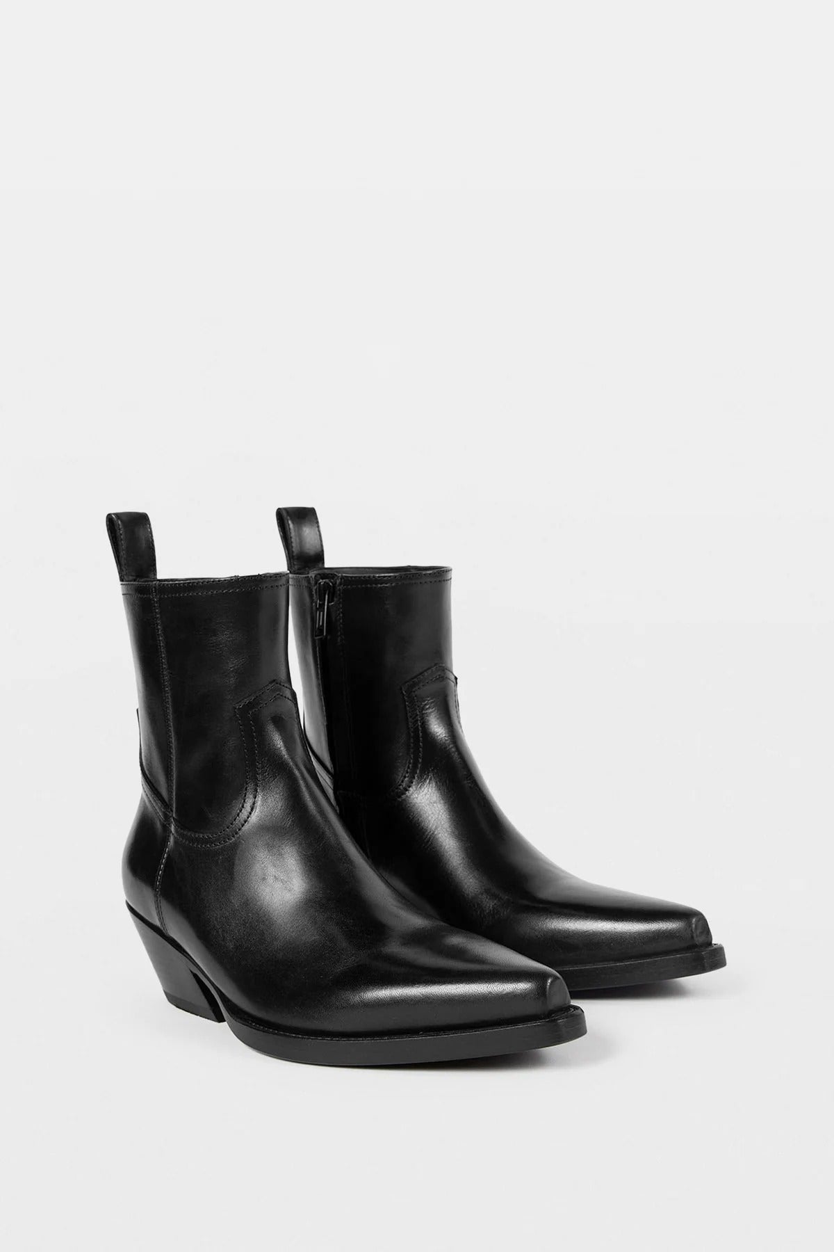 IMME POINTY ANKLE BOOTS BLACK